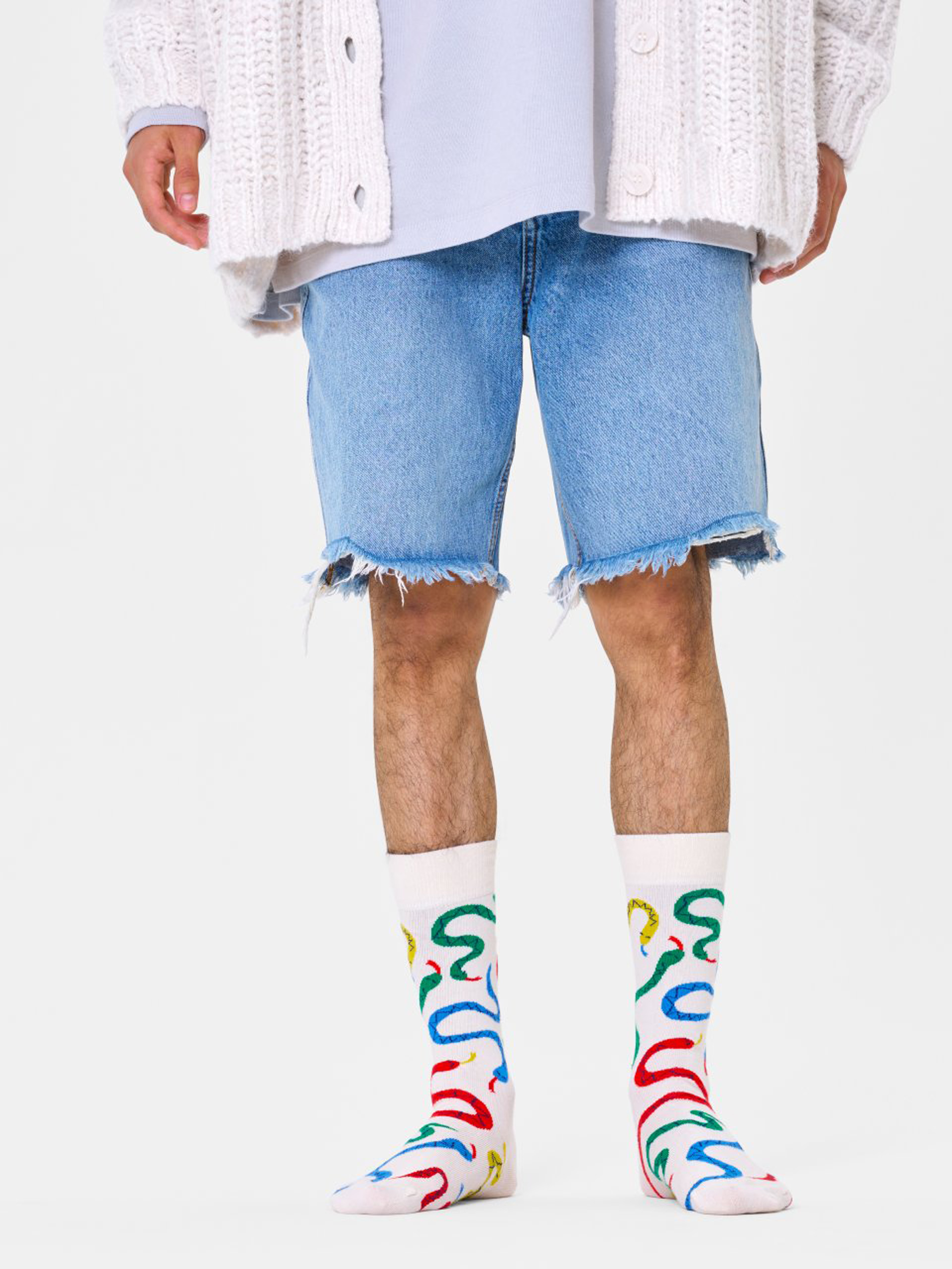 Happy Socks Snakes Socks (white)