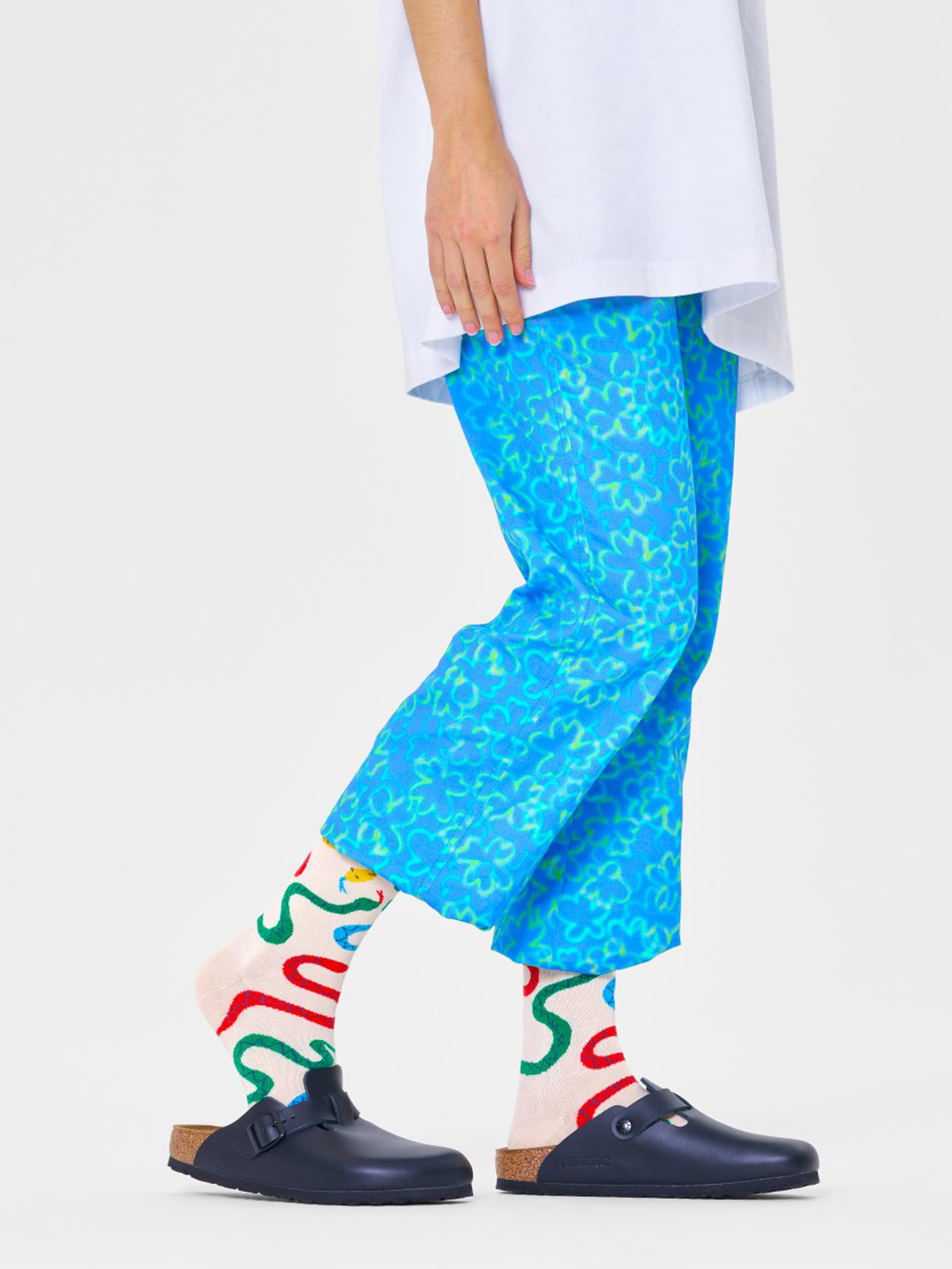 Happy Socks Snakes Socks (white)