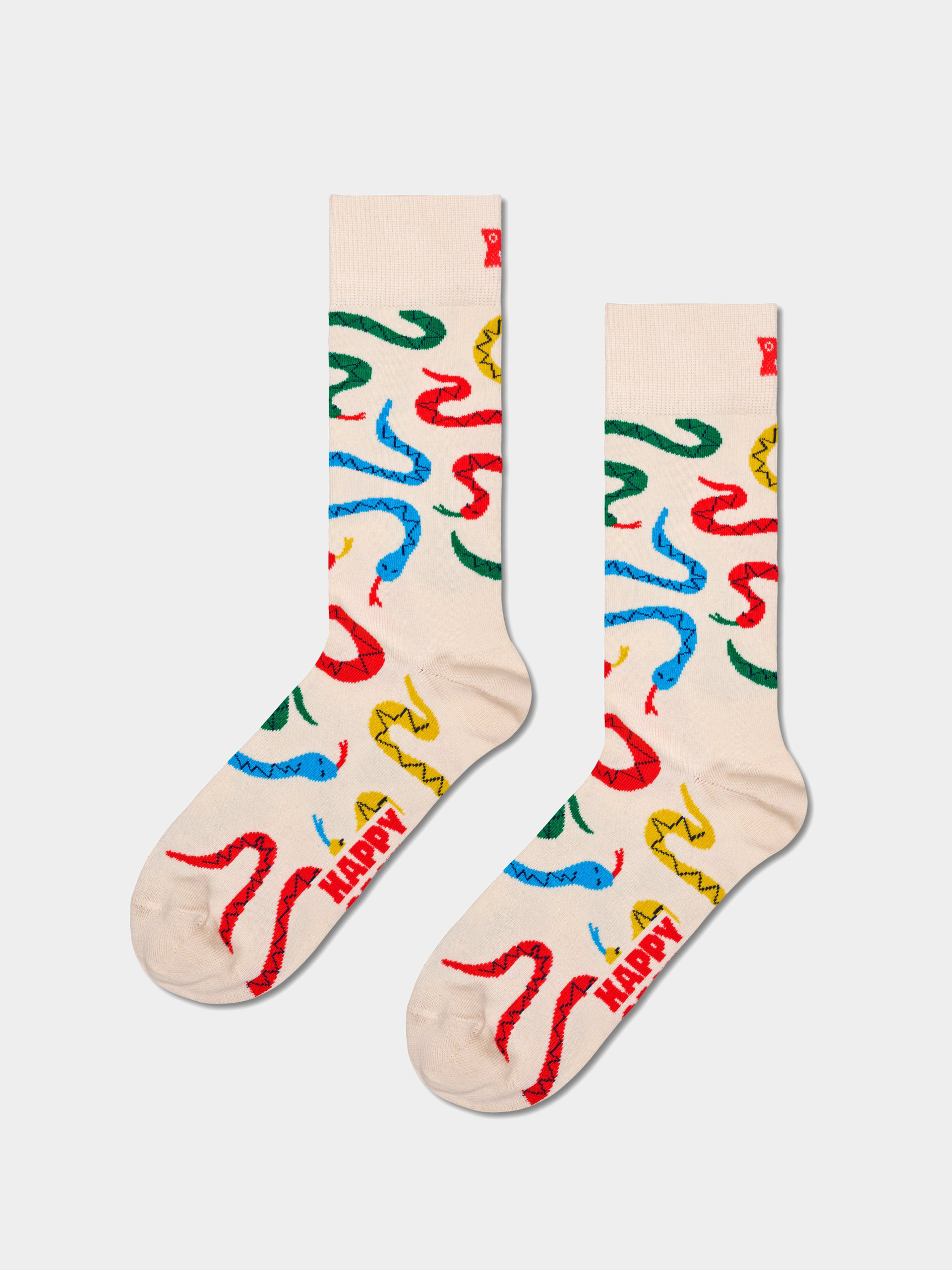 Happy Socks Snakes Socks (white)