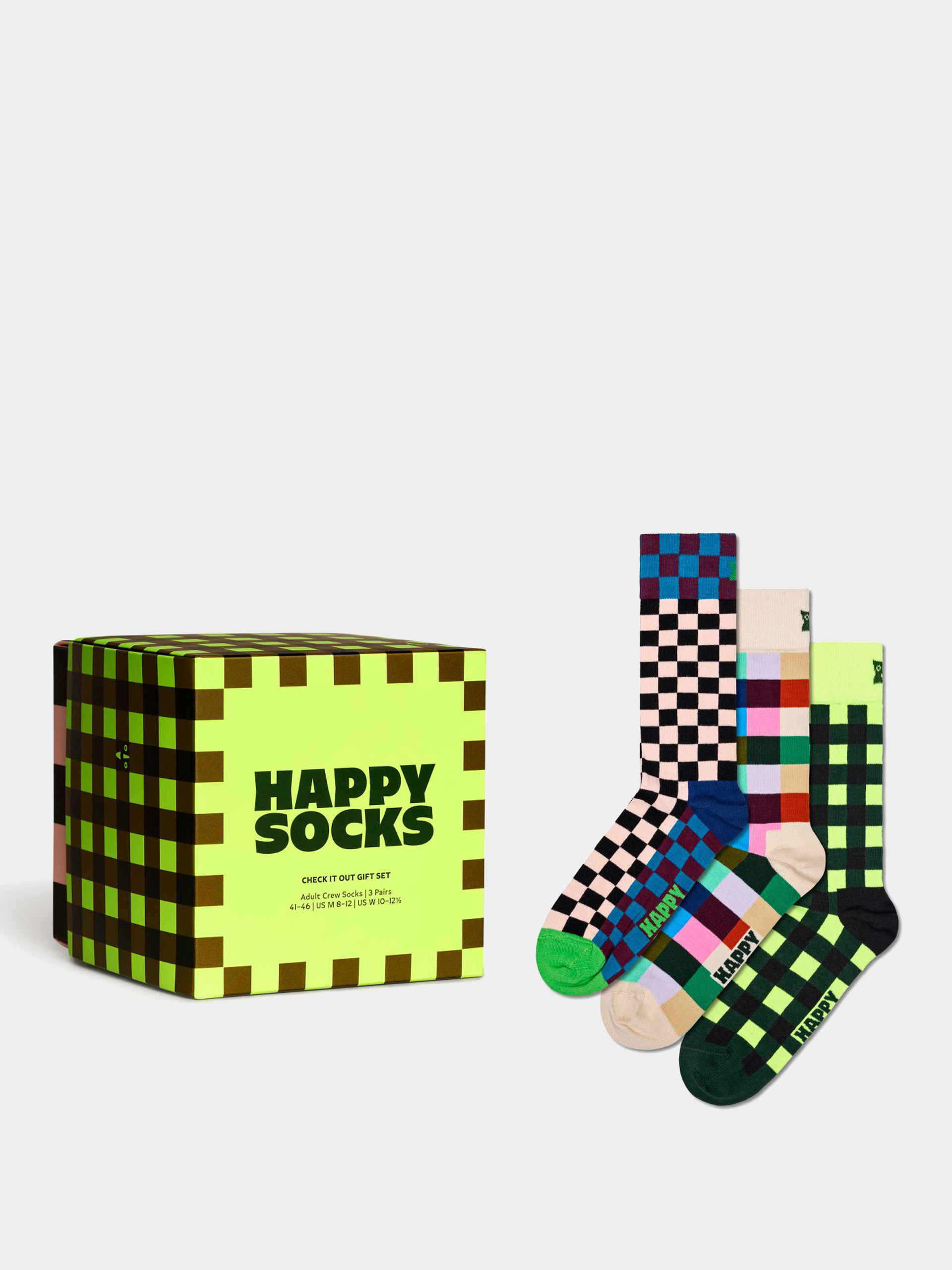 Happy Socks 3 Pack Check It Outs Gift Set Socks (multi)