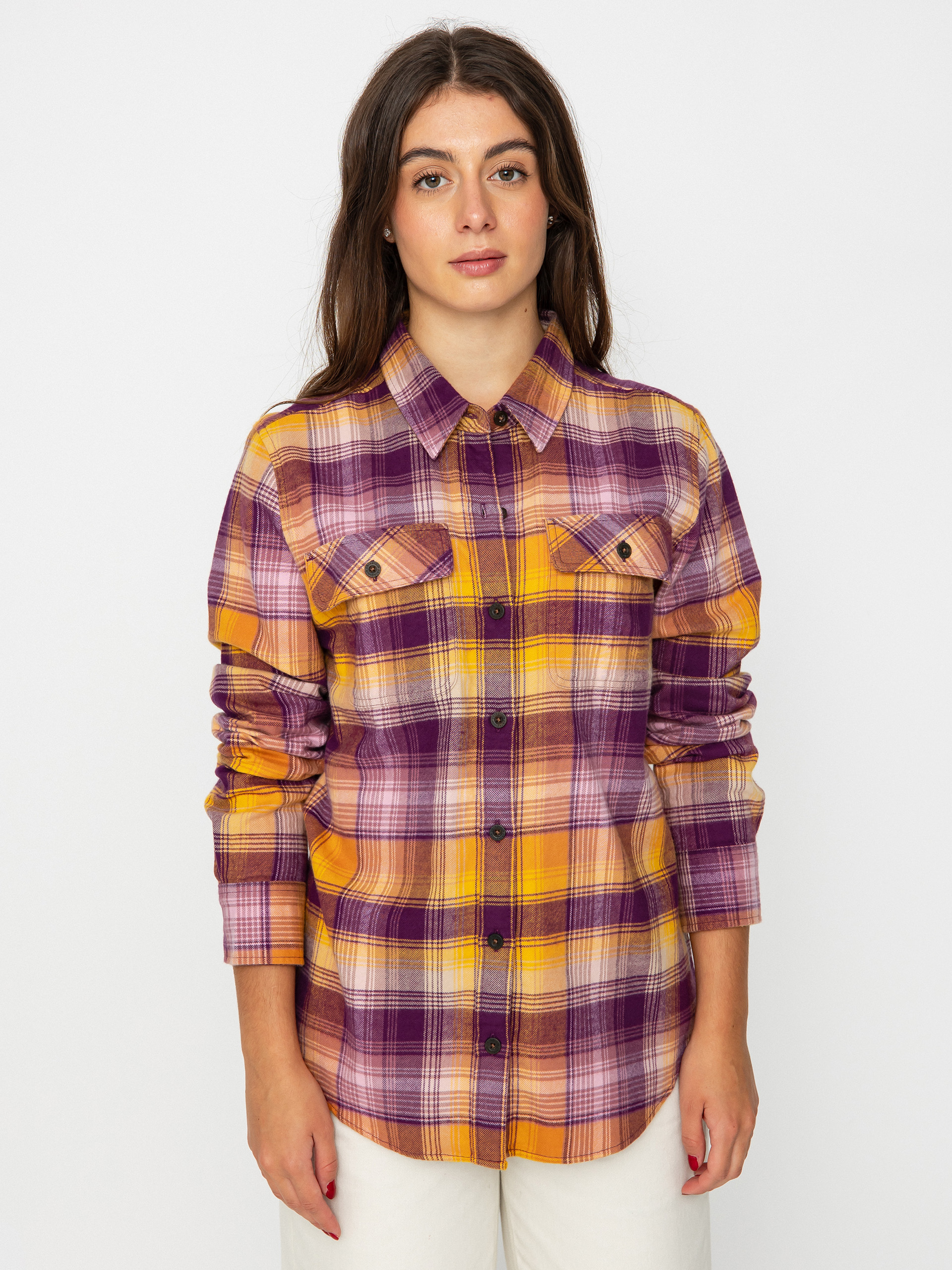 Patagonia Organic Cotton MW Fjord Flannel Hemd Wmn (sun rays/night plum)