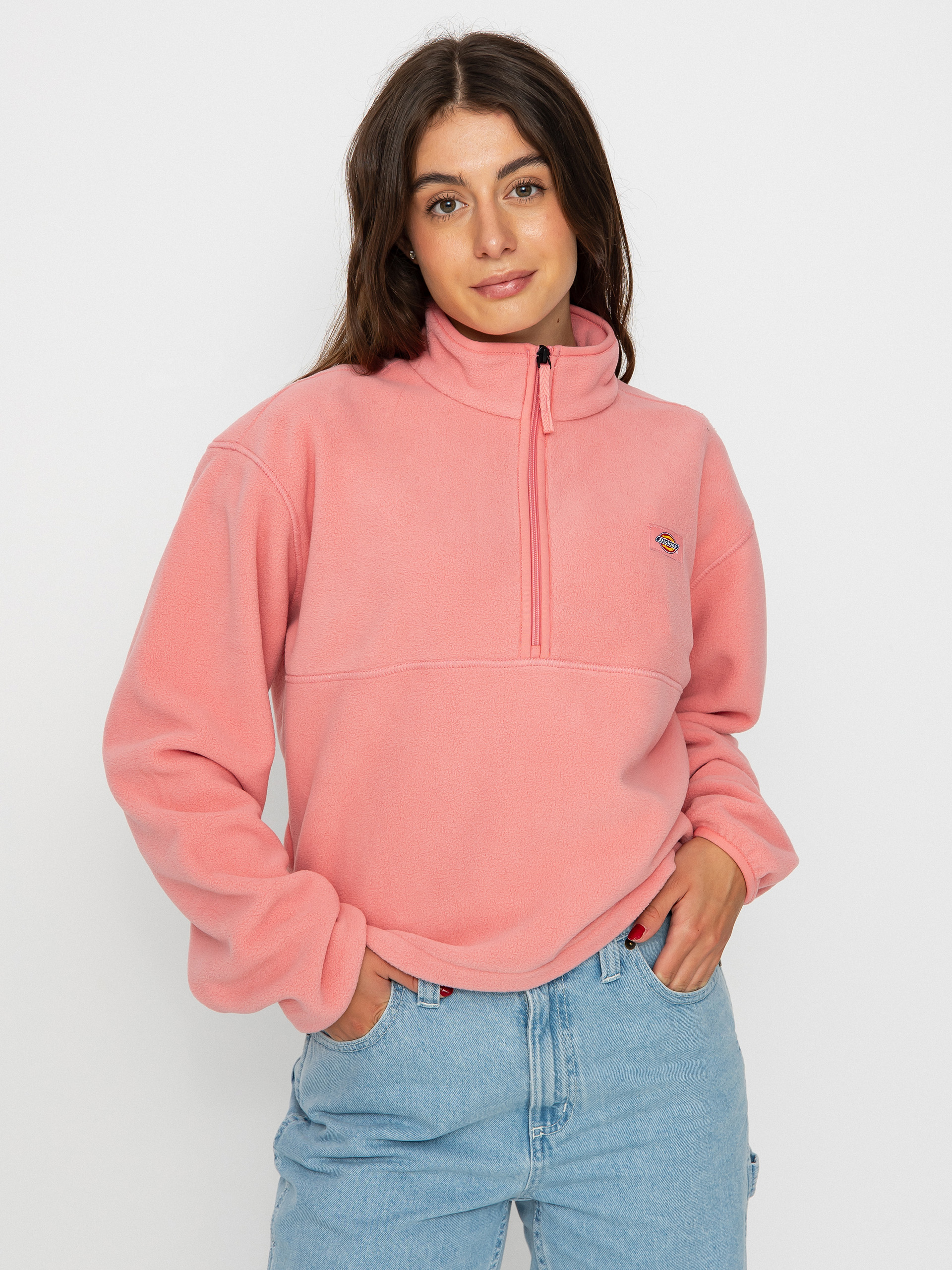 Damen Dickies Louisburg Fleece jacke (flamingo plume)