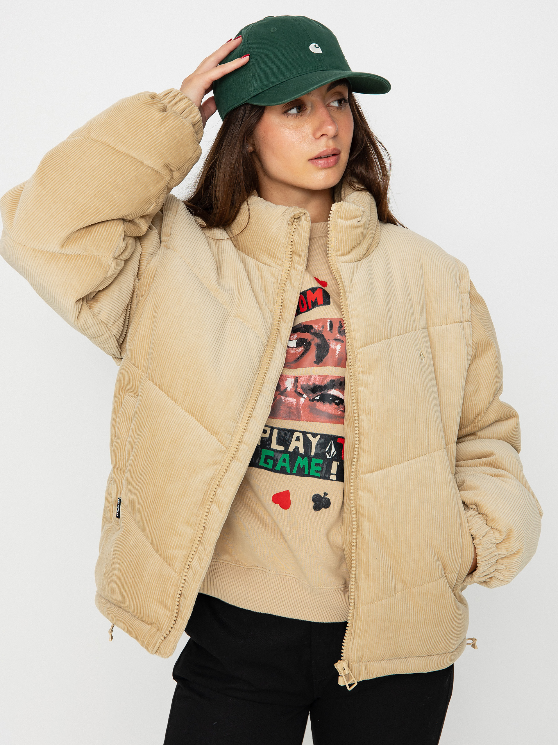 Volcom Cord'N Puff Jacke Wmn (khaki)