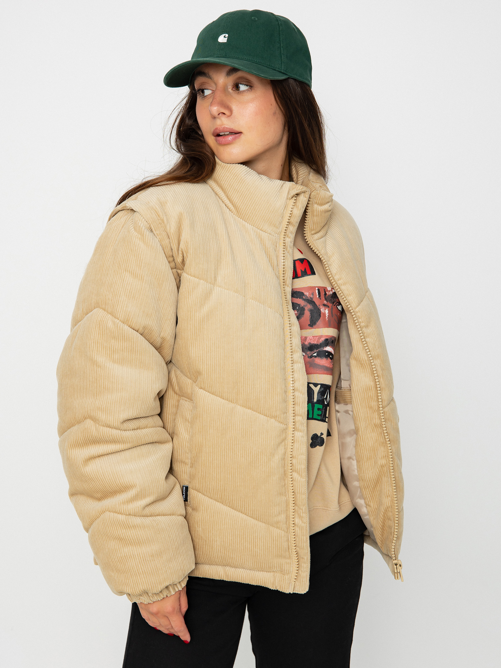 Volcom Cord'N Puff Jacke Wmn (khaki)