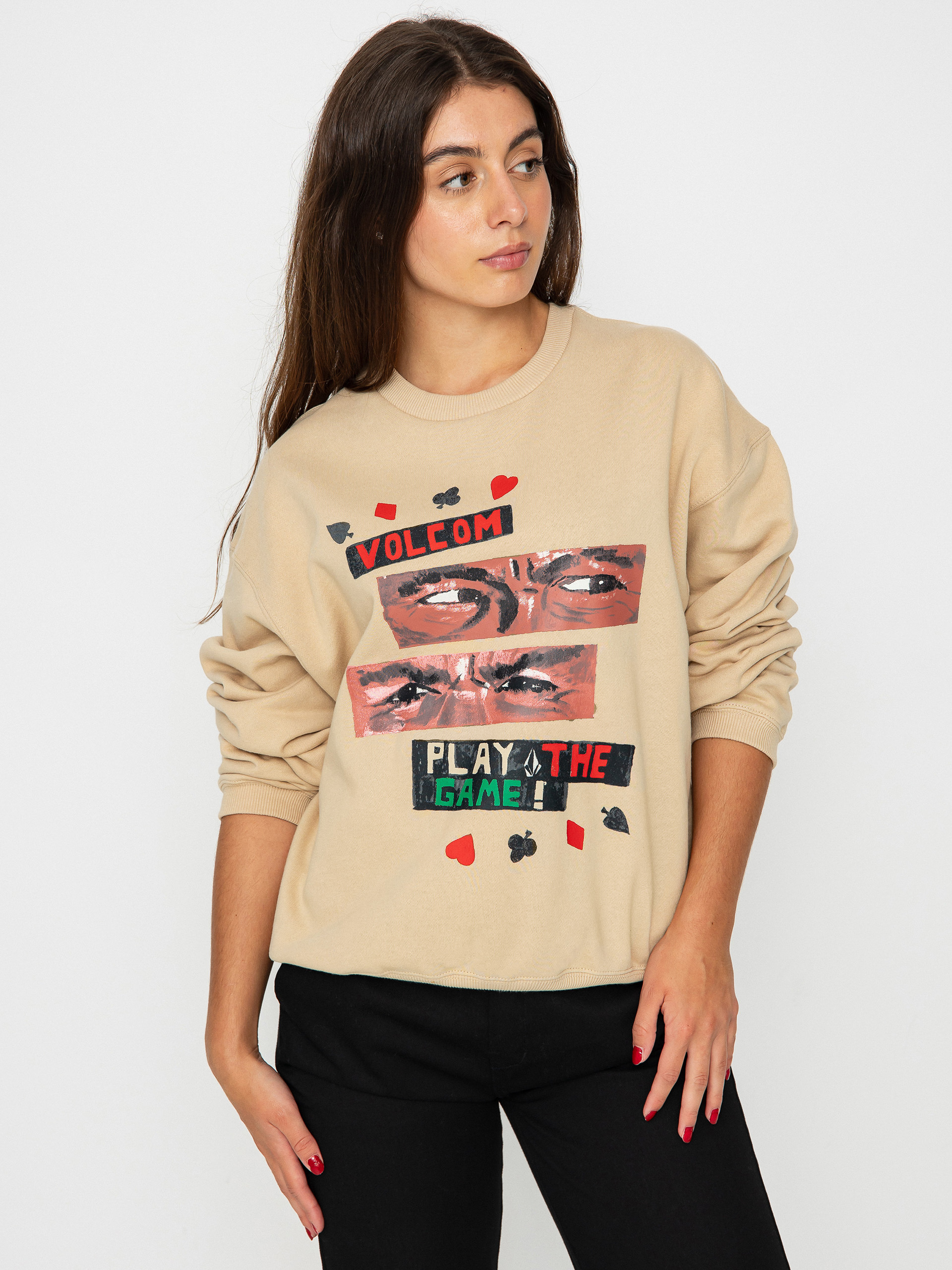 Volcom Play The Crew Sweatshirt Wmn (khaki)