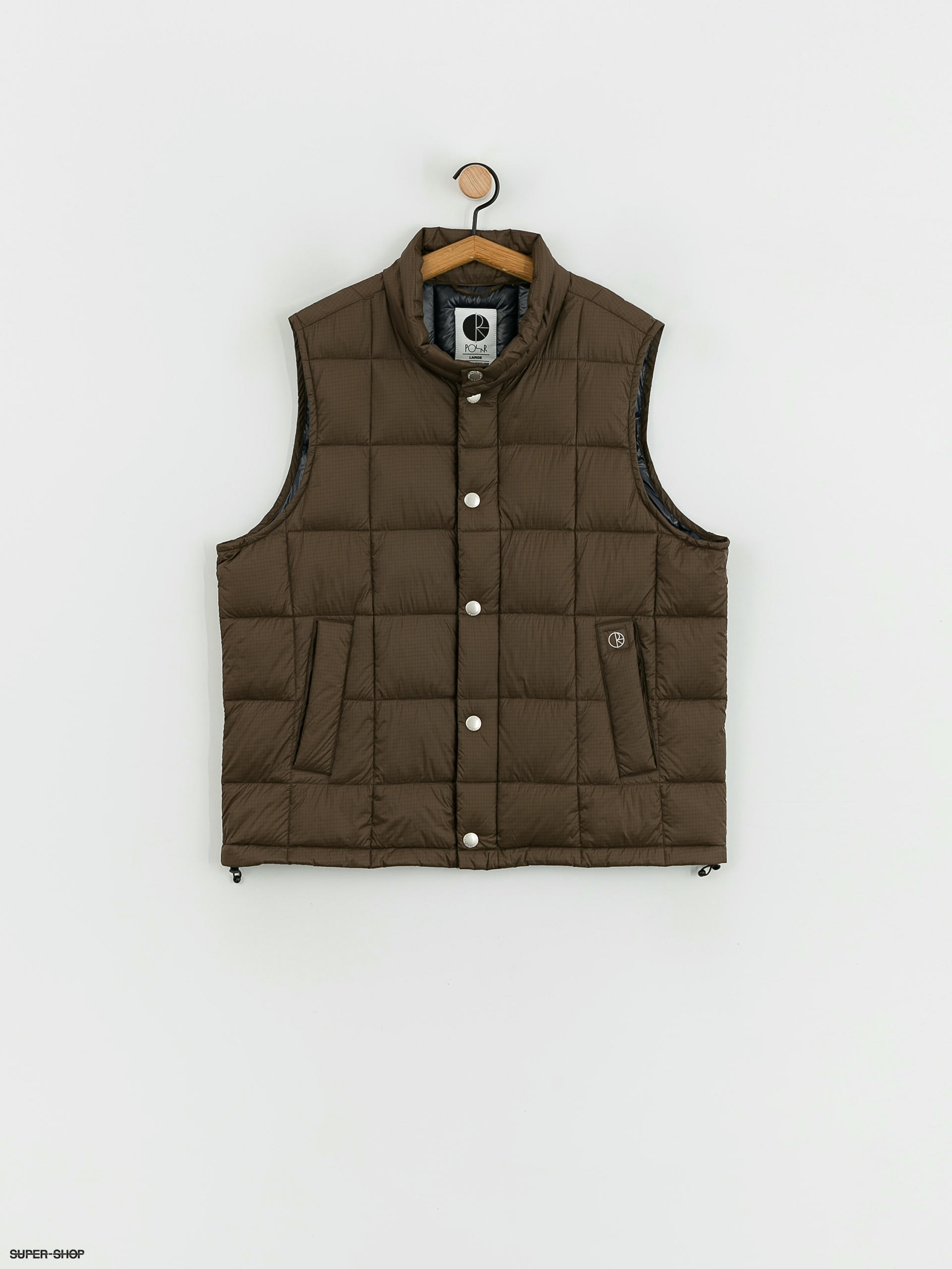 POLAR LIGHTWEIGHT PUFFER VEST BROWN Lダウンベスト - ANTYKI-WNETRZA