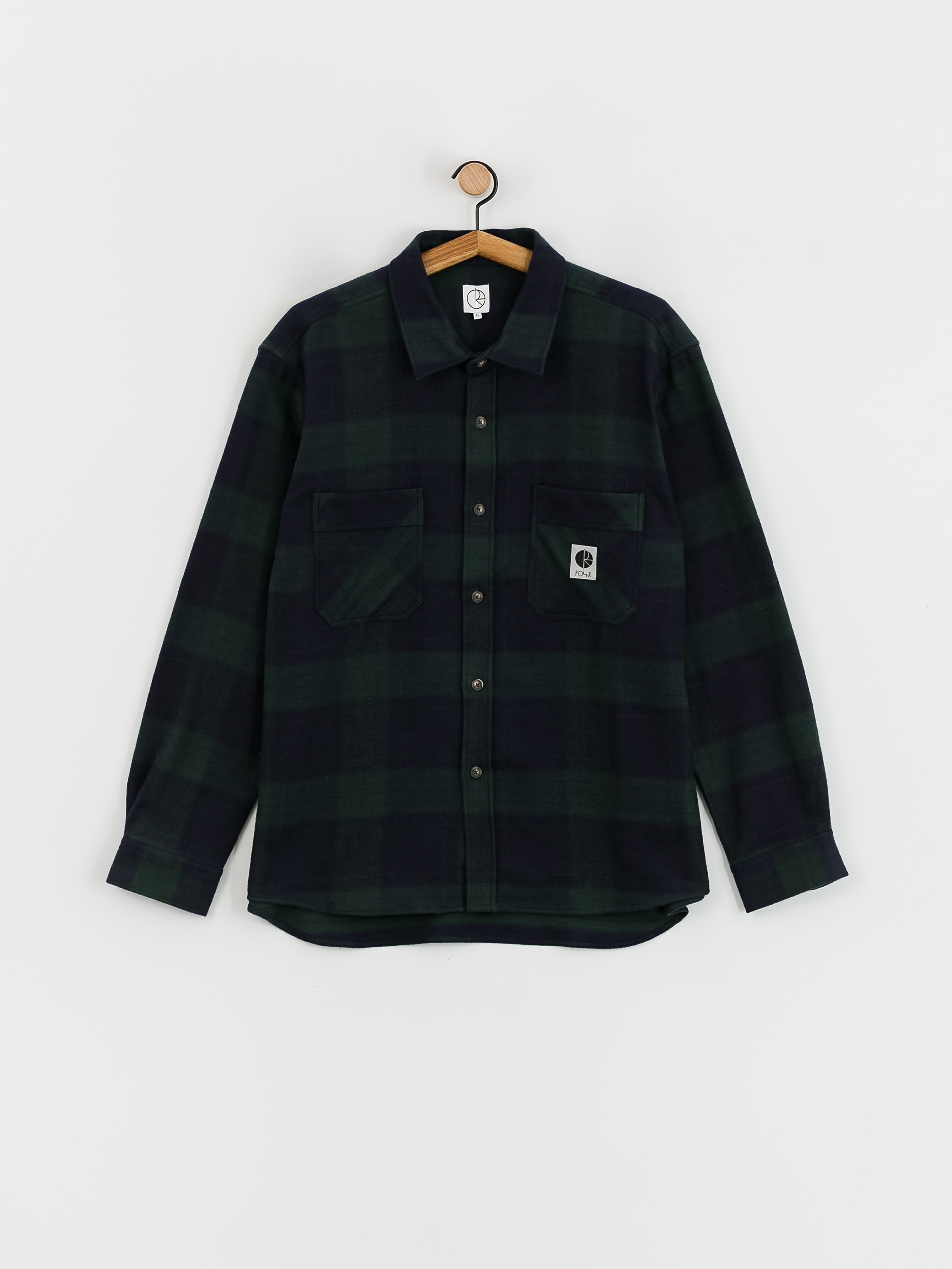 Polar Skate Mike Flannel Shirt (navy/teal)
