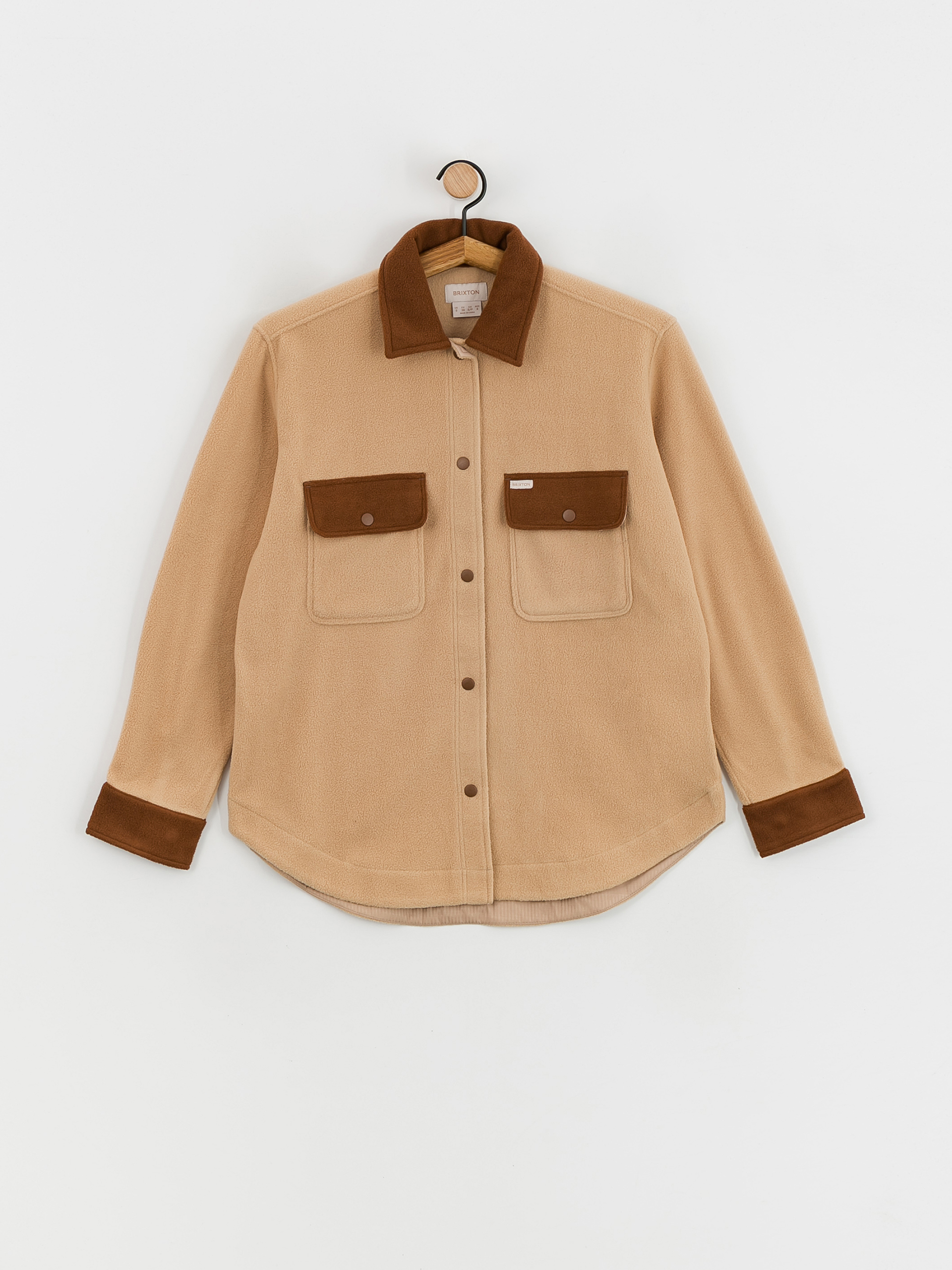 Brixton Bowery Bf Arctic Stretch Fleec Shirt Wmn (sesame/bison)