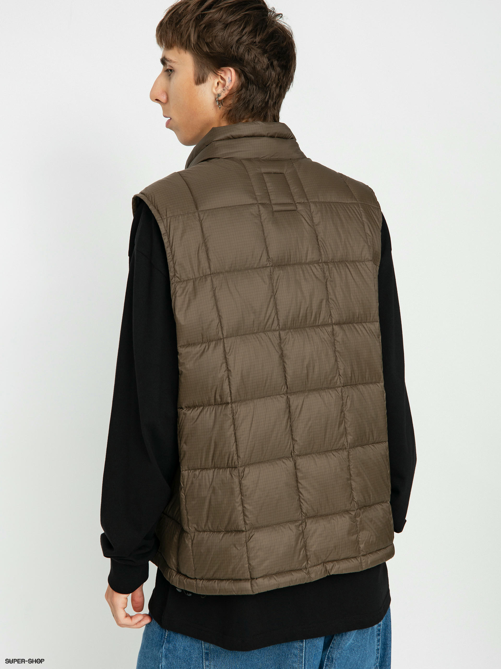 Women's Cropped Puffer Vest Jacket Sleeveless Winter High Stand Collar  Lightweight Vest for Women with Zip Gilet