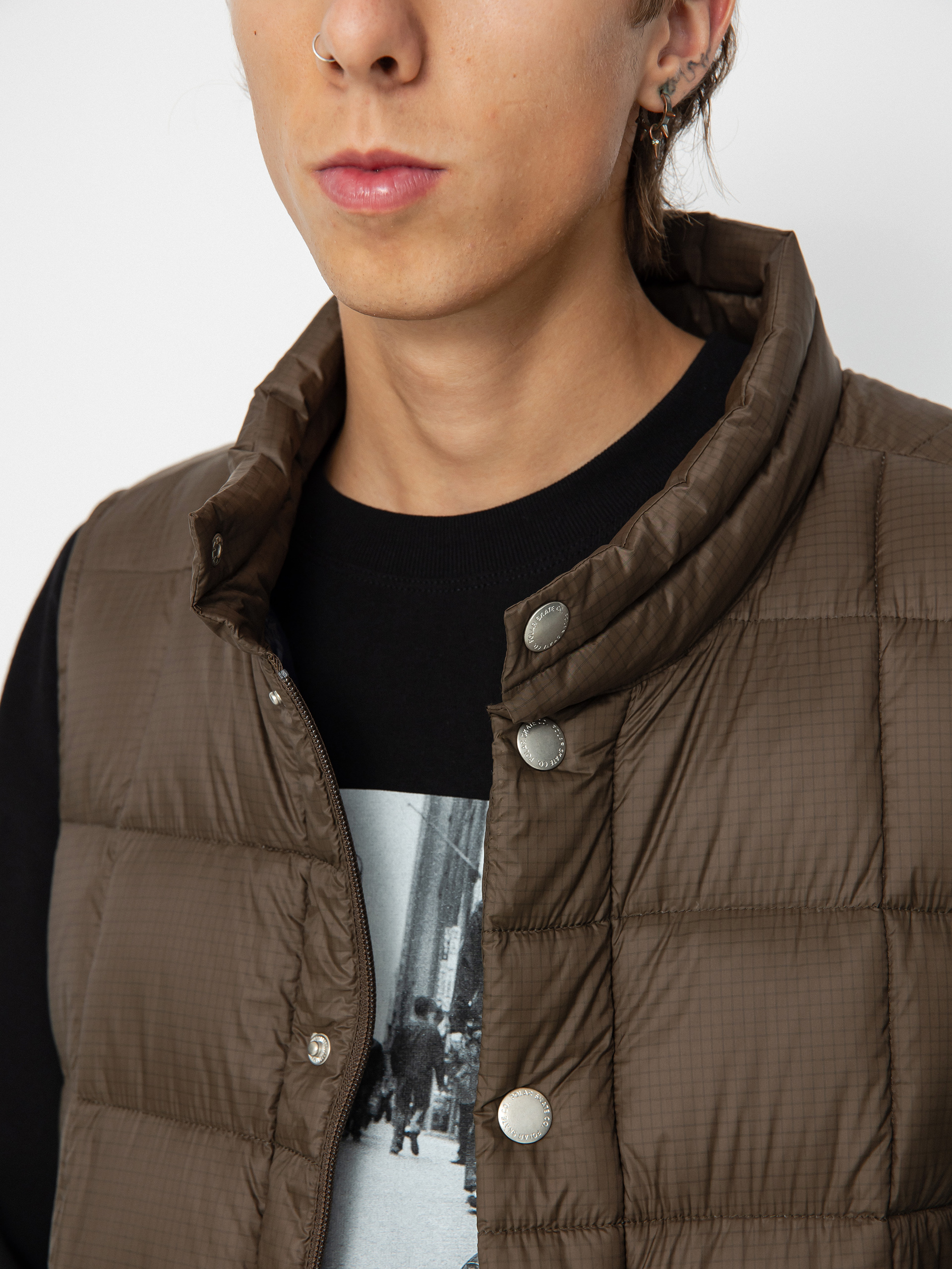 Polar Skate Lightweight Puffer Vest Weste (brown)