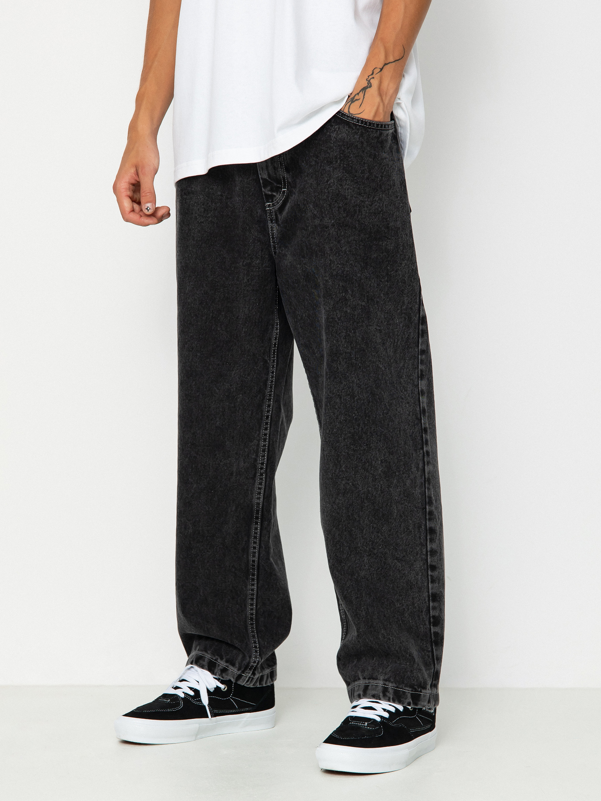 Polar Skate 93! Denim Pants (silver black)
