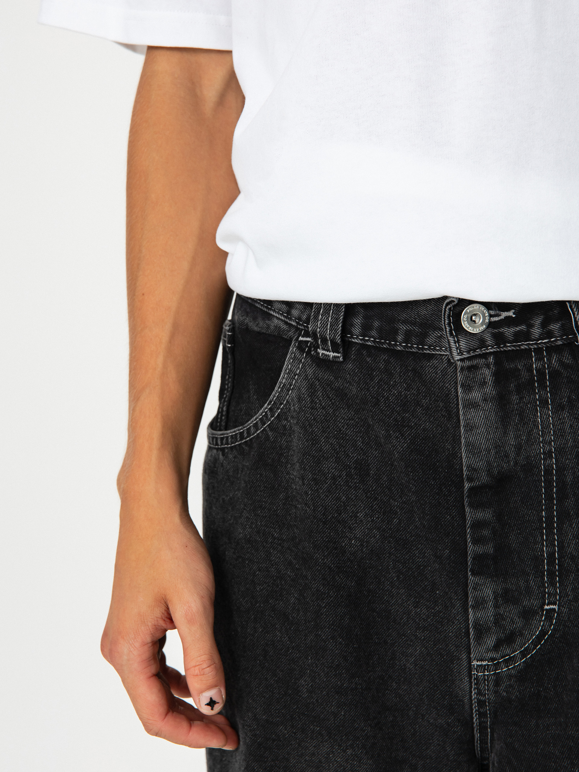 Polar Skate Big Boy Jeans Hose (silver black)