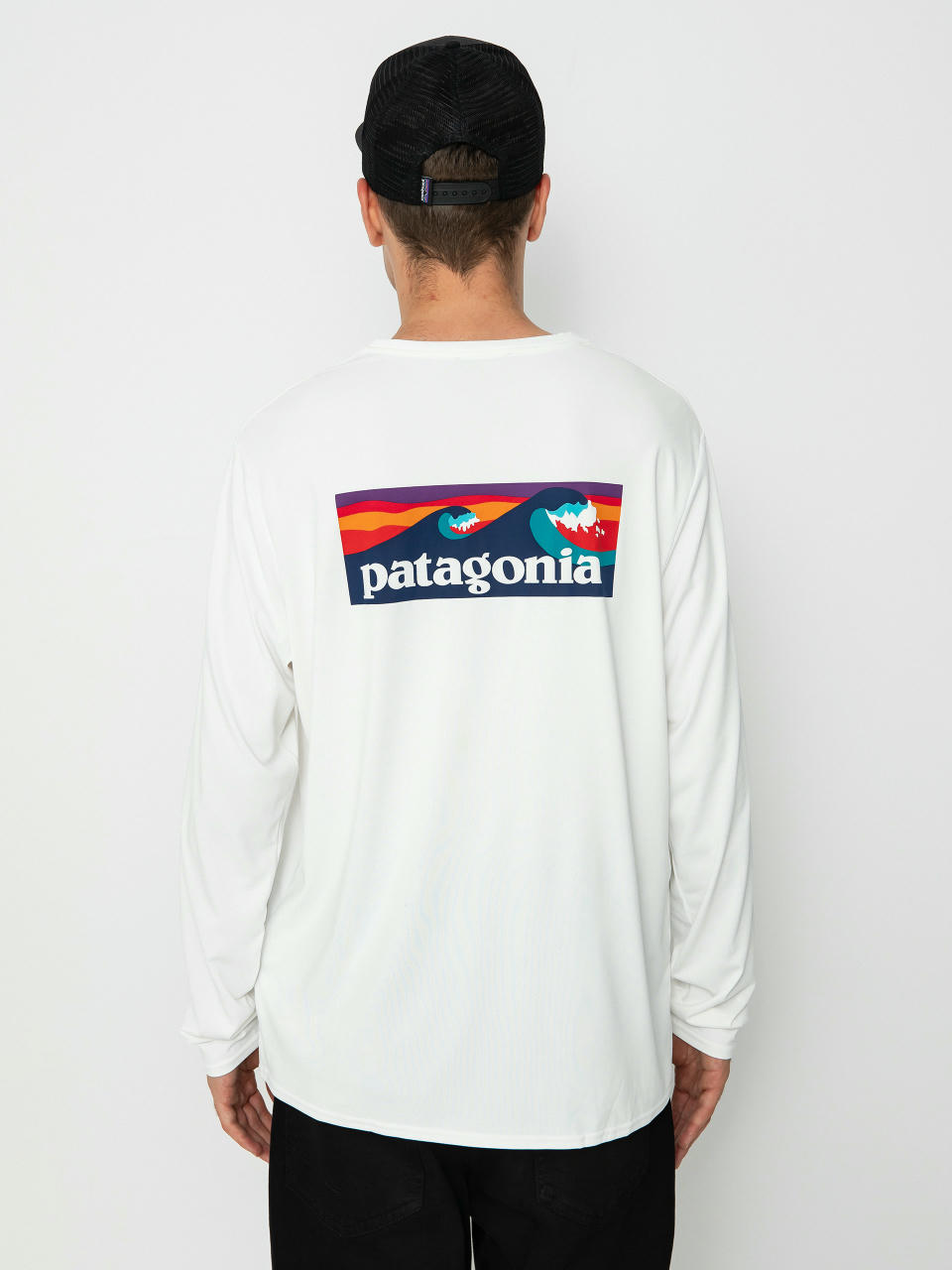 Patagonia Cap Cool Daily Graphic Waters Longsleeve (boardshort logo/white)