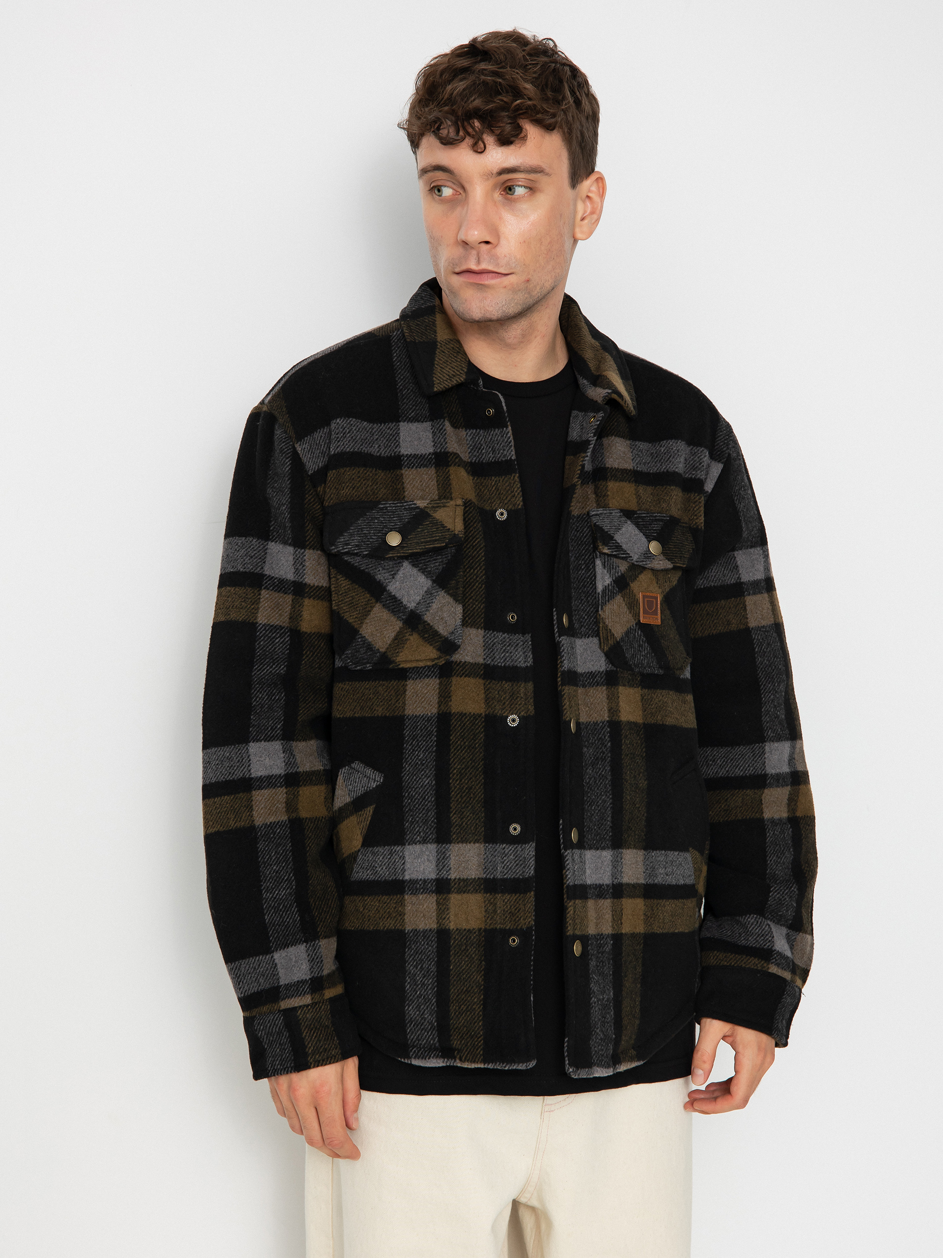 Brixton Durham Lined Jacke - Schwarz (black/charcoal/desert palm)