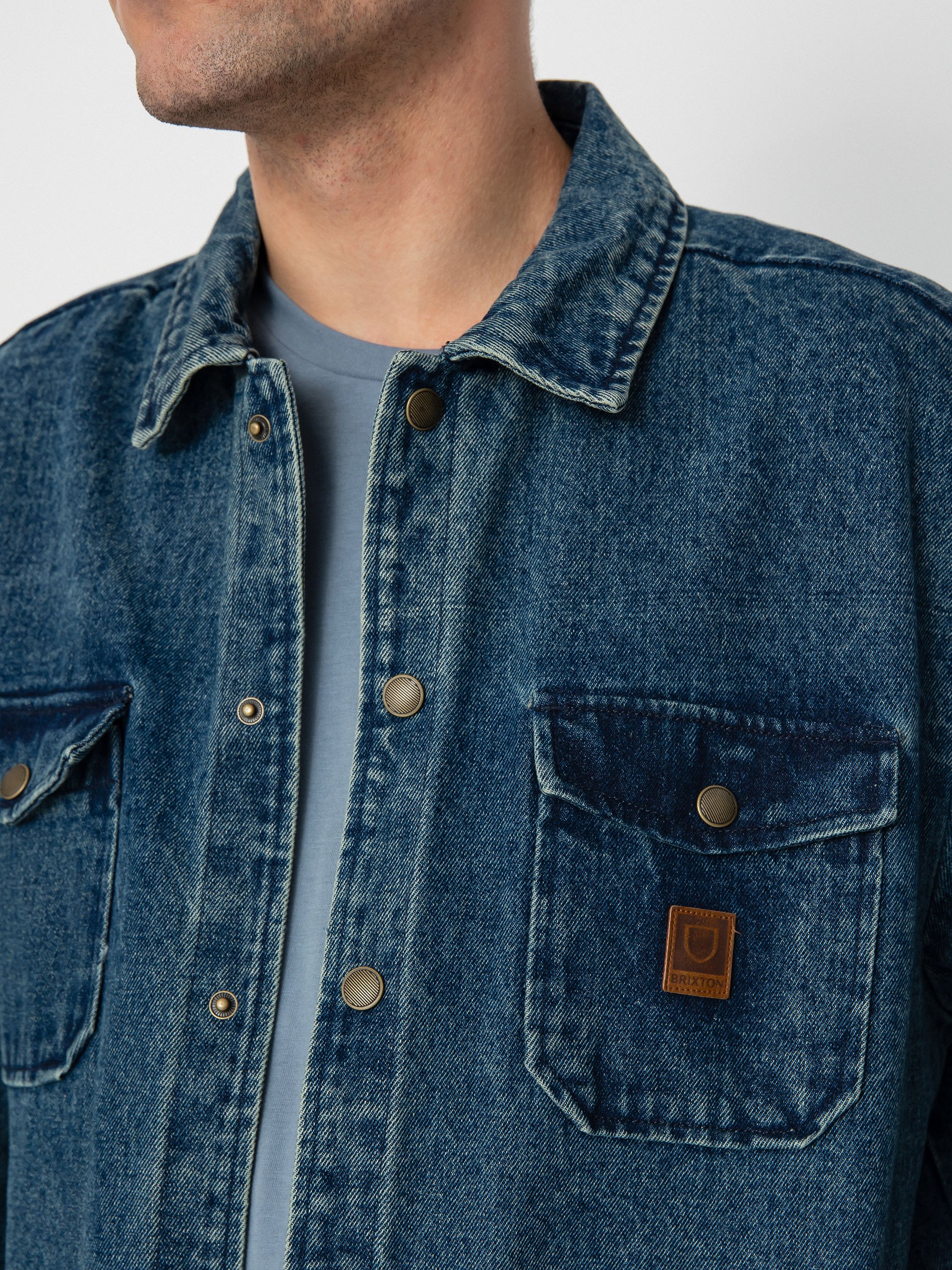 Brixton Durham Jacke (medium wash indigo)