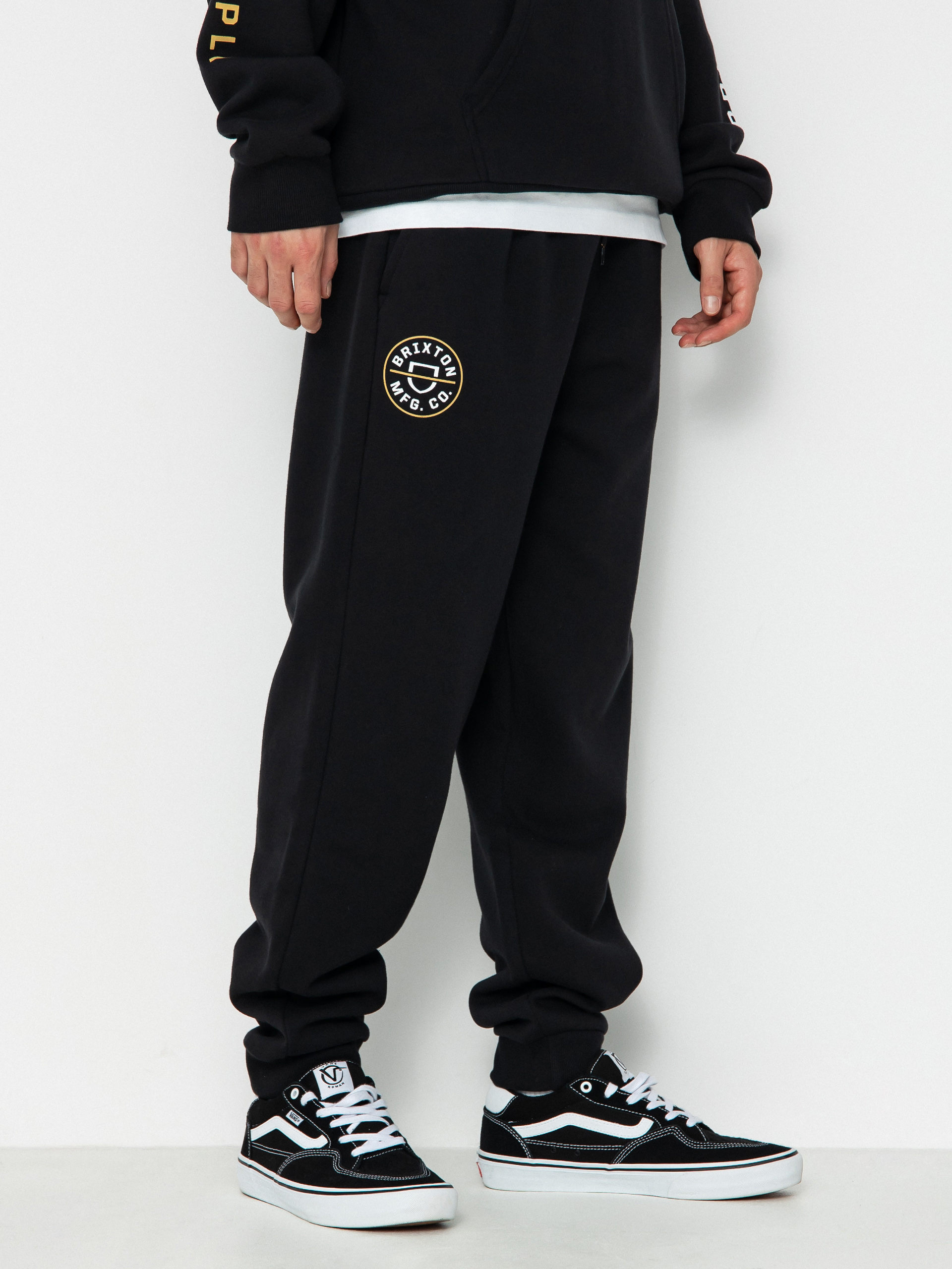 Brixton Crest Line Fleece Sweat Pants (black)