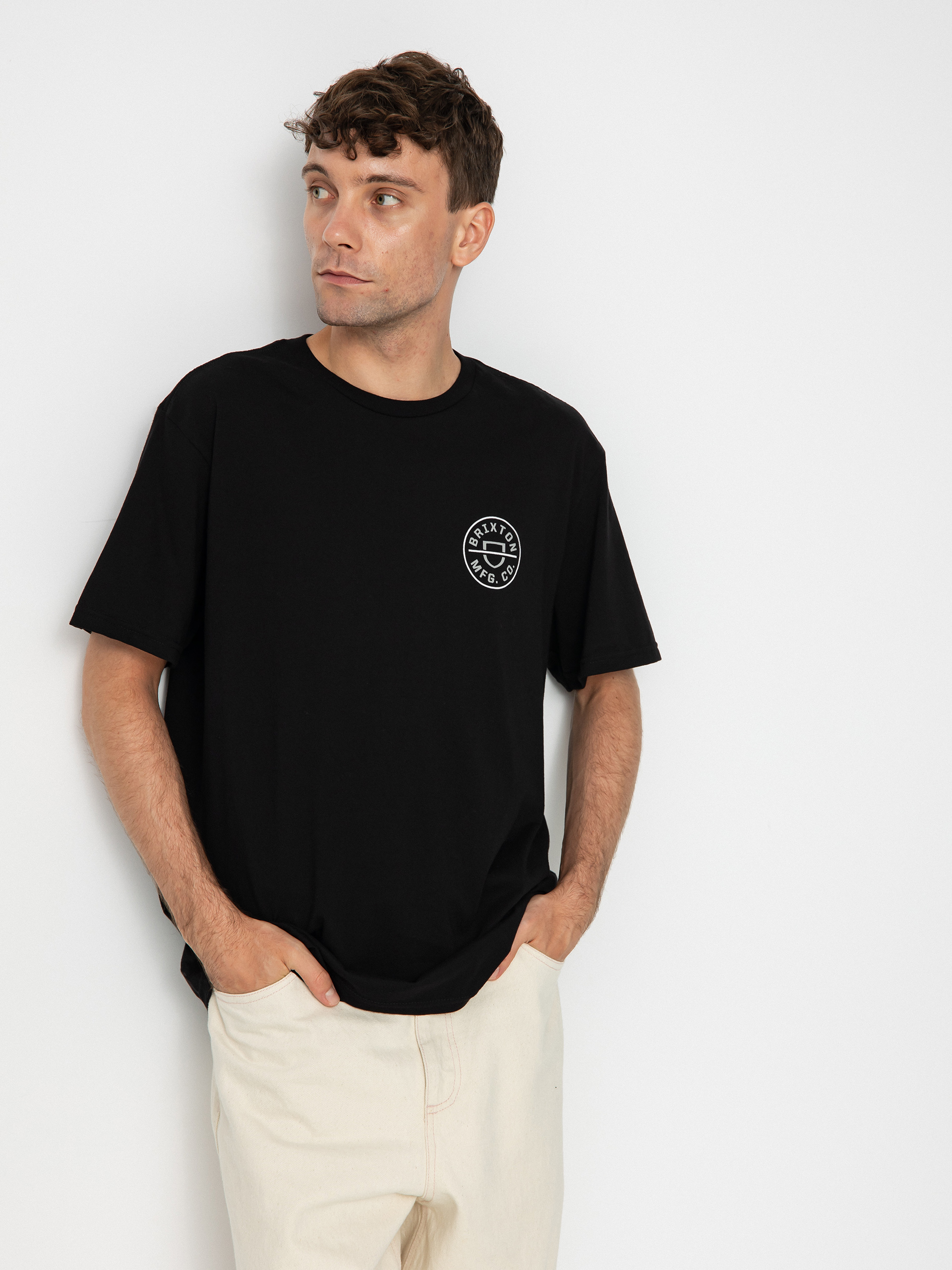 Brixton Crest II Stt T-shirt (black/mineral grey/white)