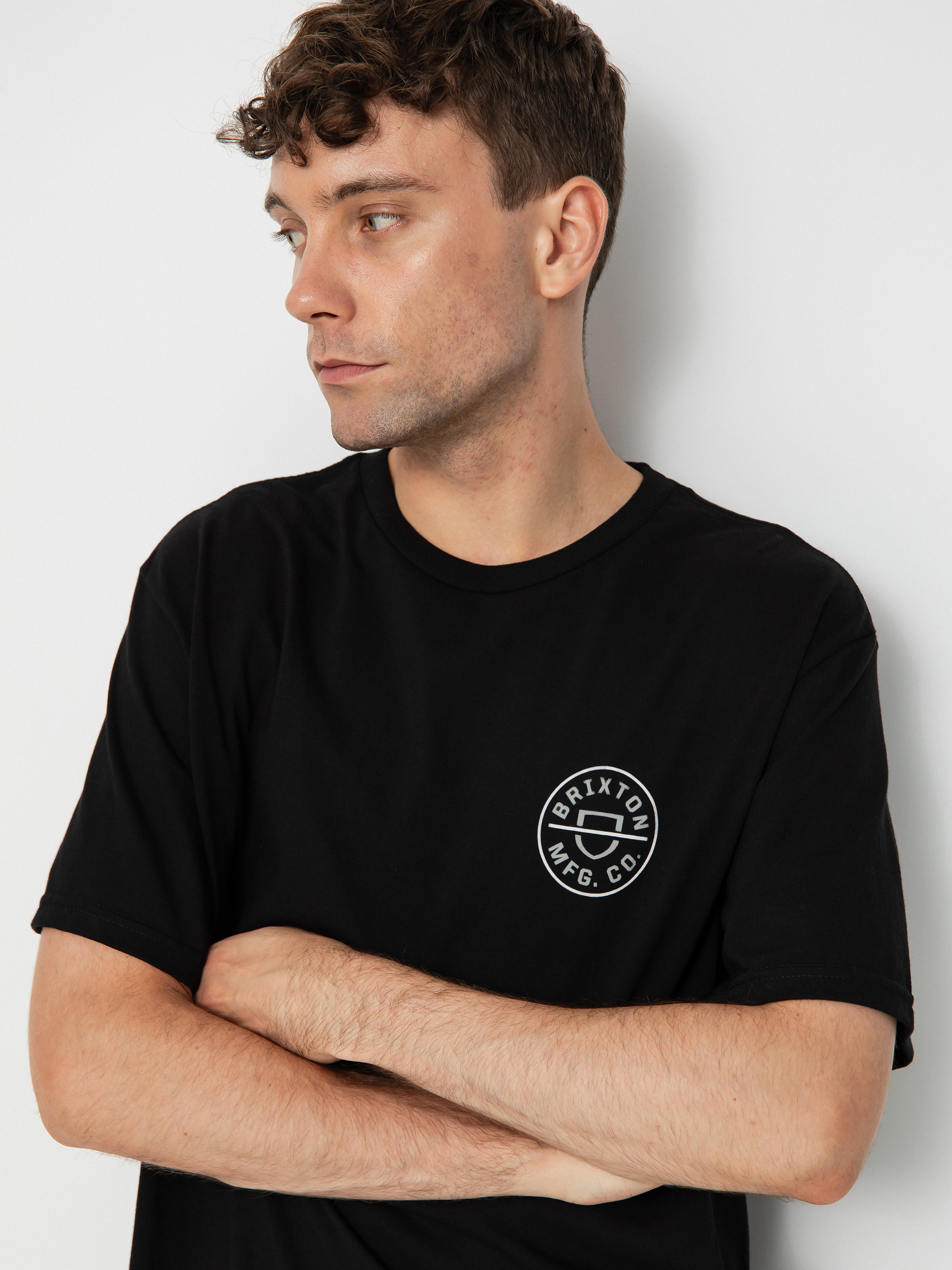 Brixton Crest II Stt T-shirt (black/mineral grey/white)