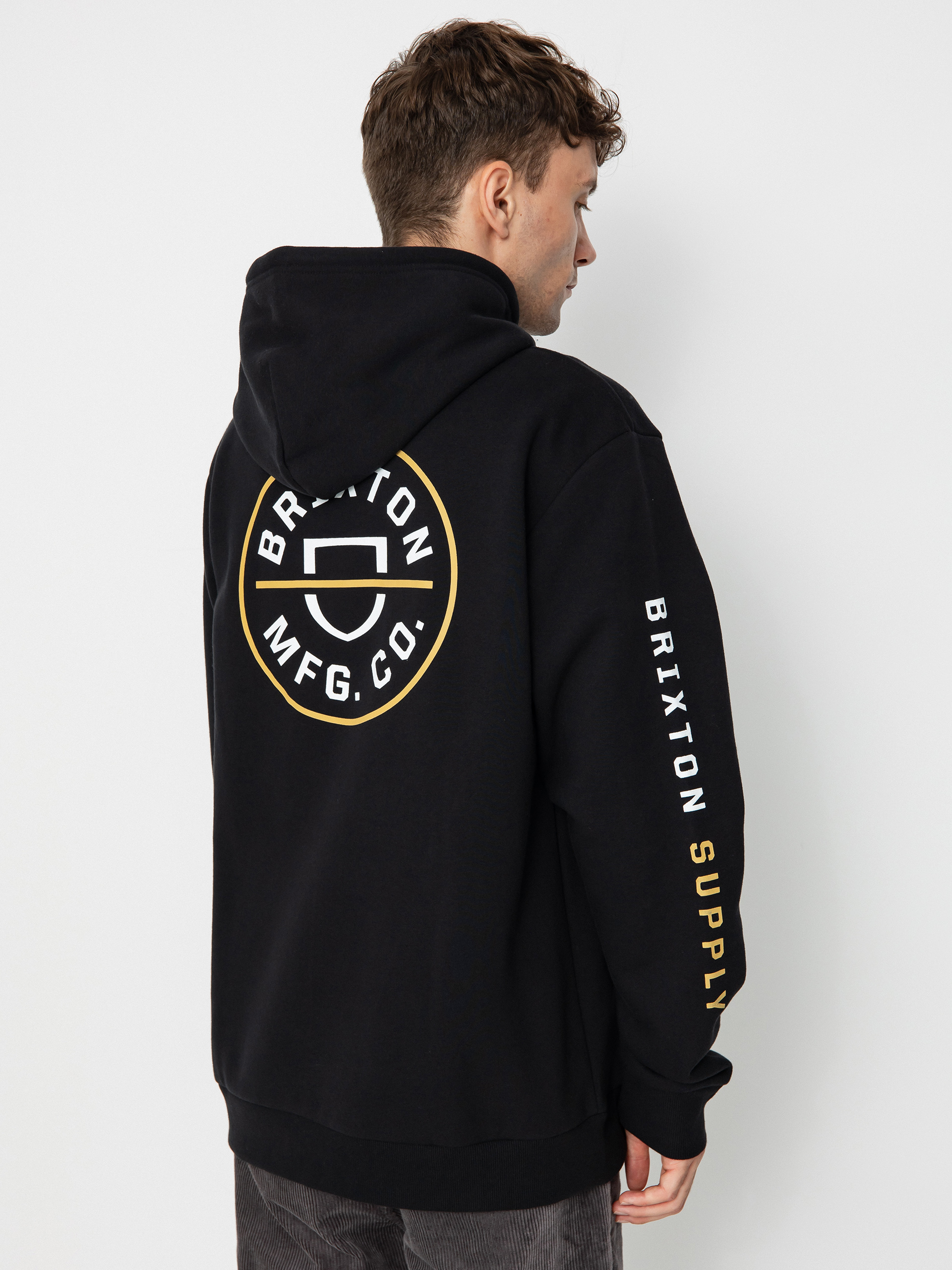 Brixton Crest HD Hoodie (black/antelope/white)