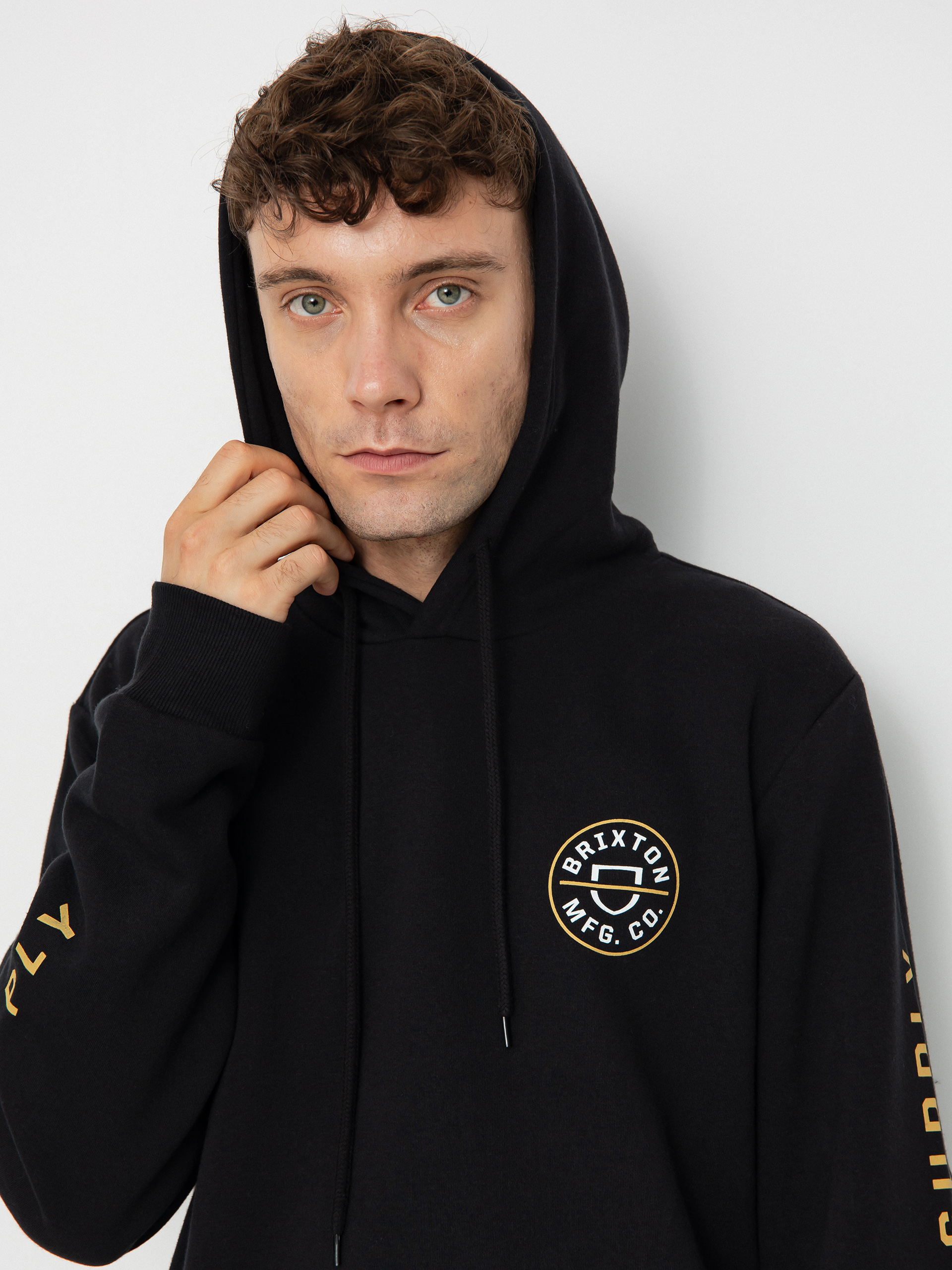 Brixton Crest HD Hoodie (black/antelope/white)