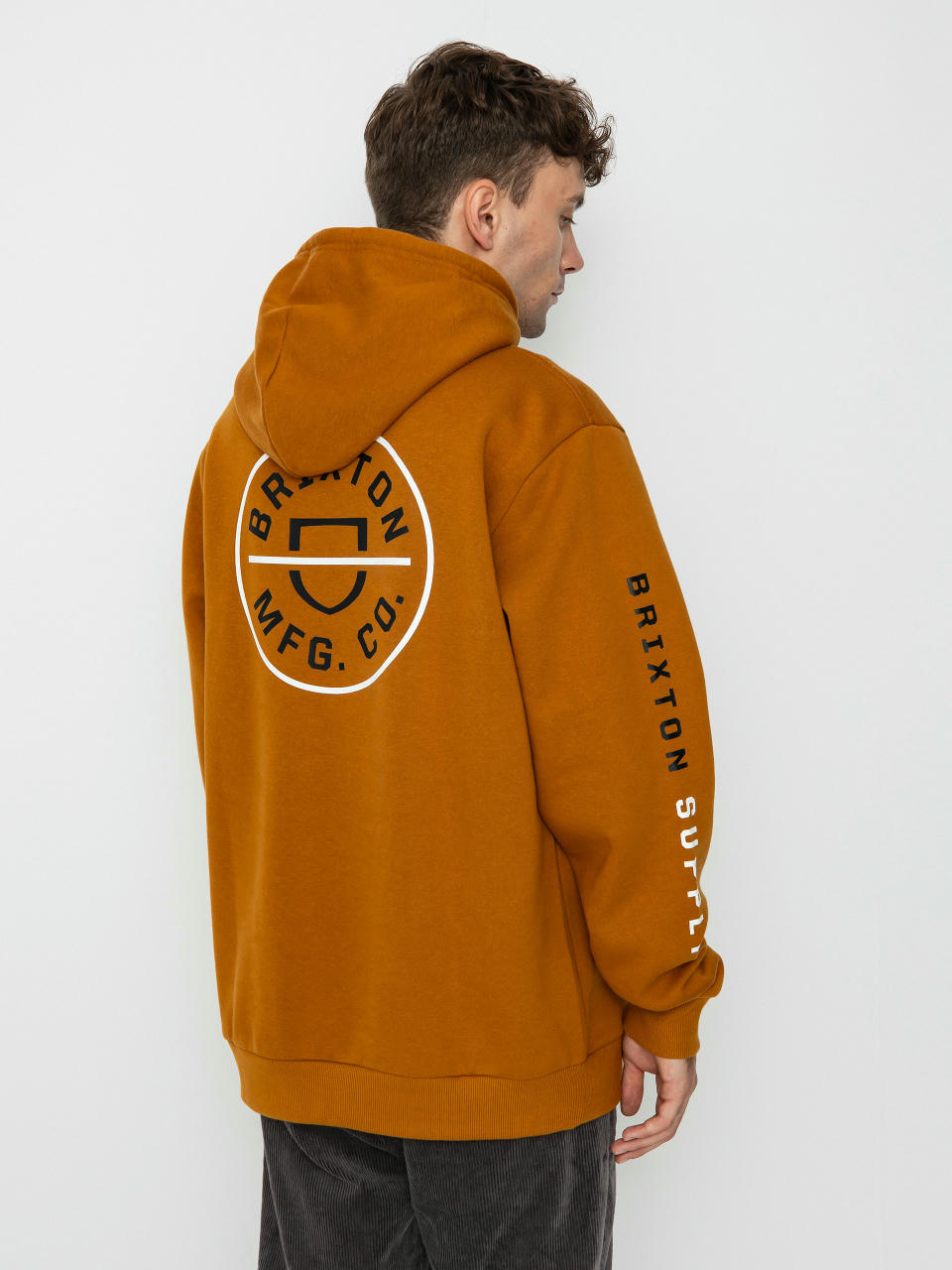 Brixton Crest HD Hoodie (golden brown/white/black)