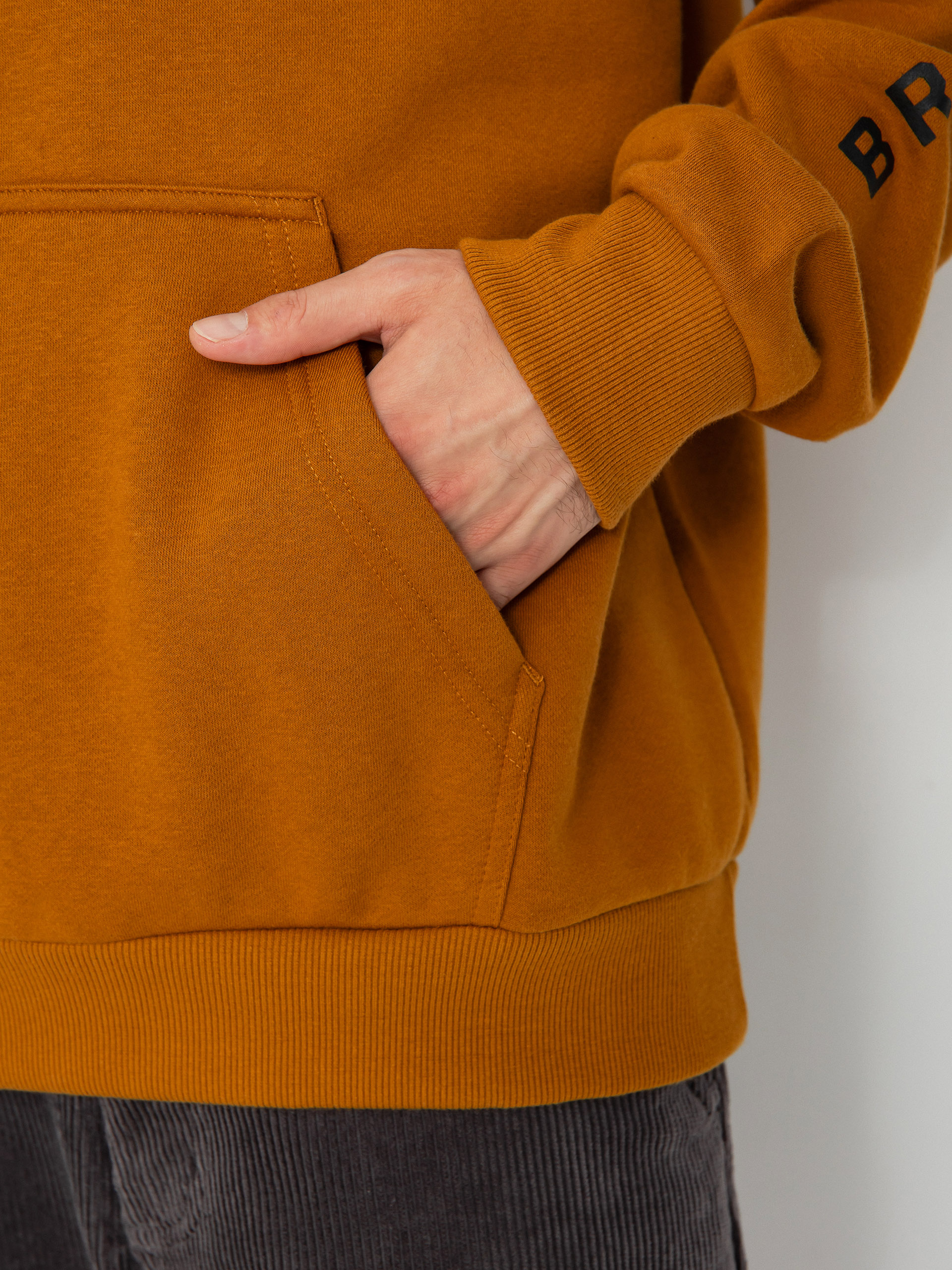 Brixton Crest HD Hoodie (golden brown/white/black)