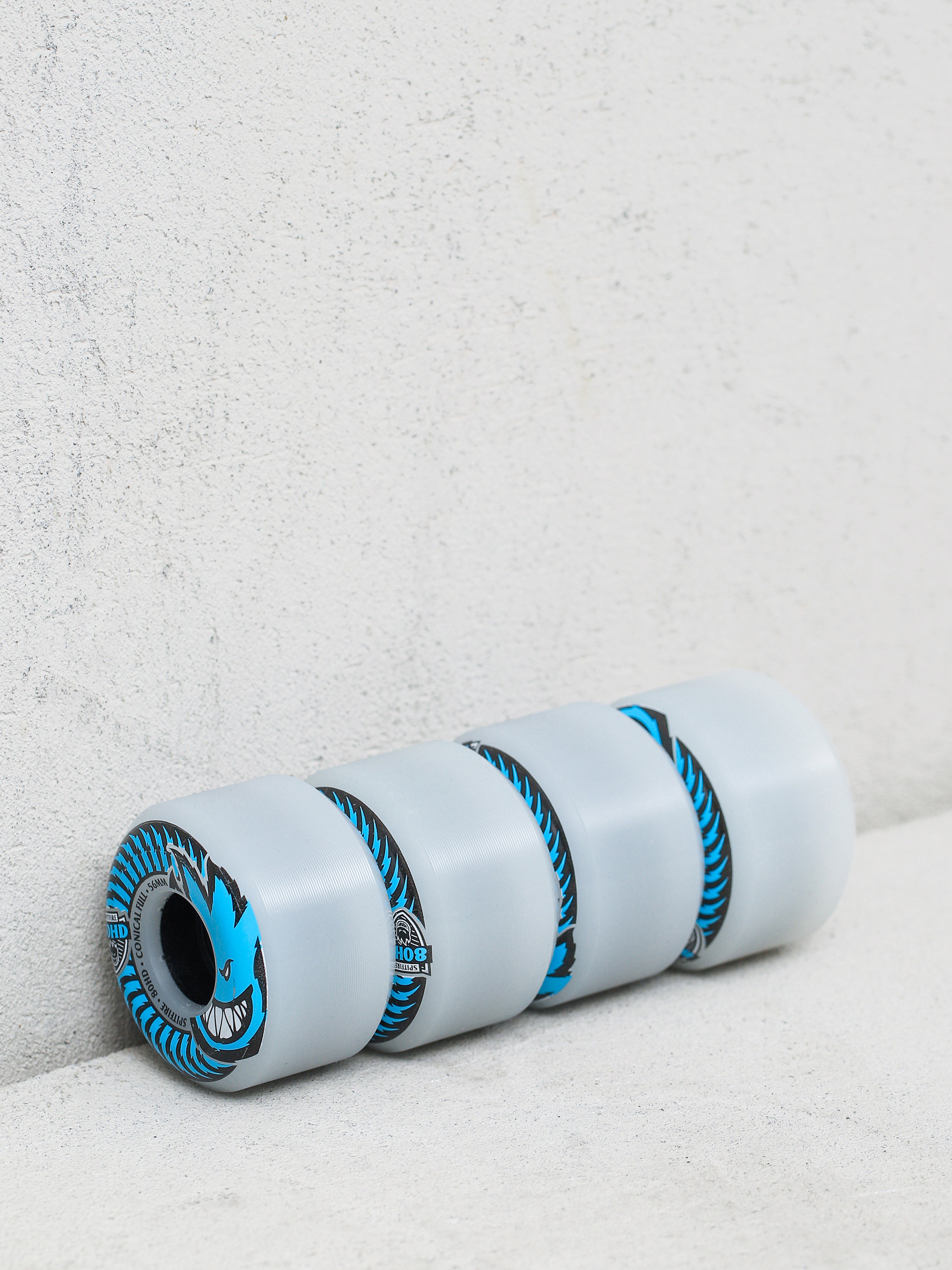 SPITFIRE 80HD CHARGER WHEELS 56mm CONICAL FULL CLEAR/BLUE