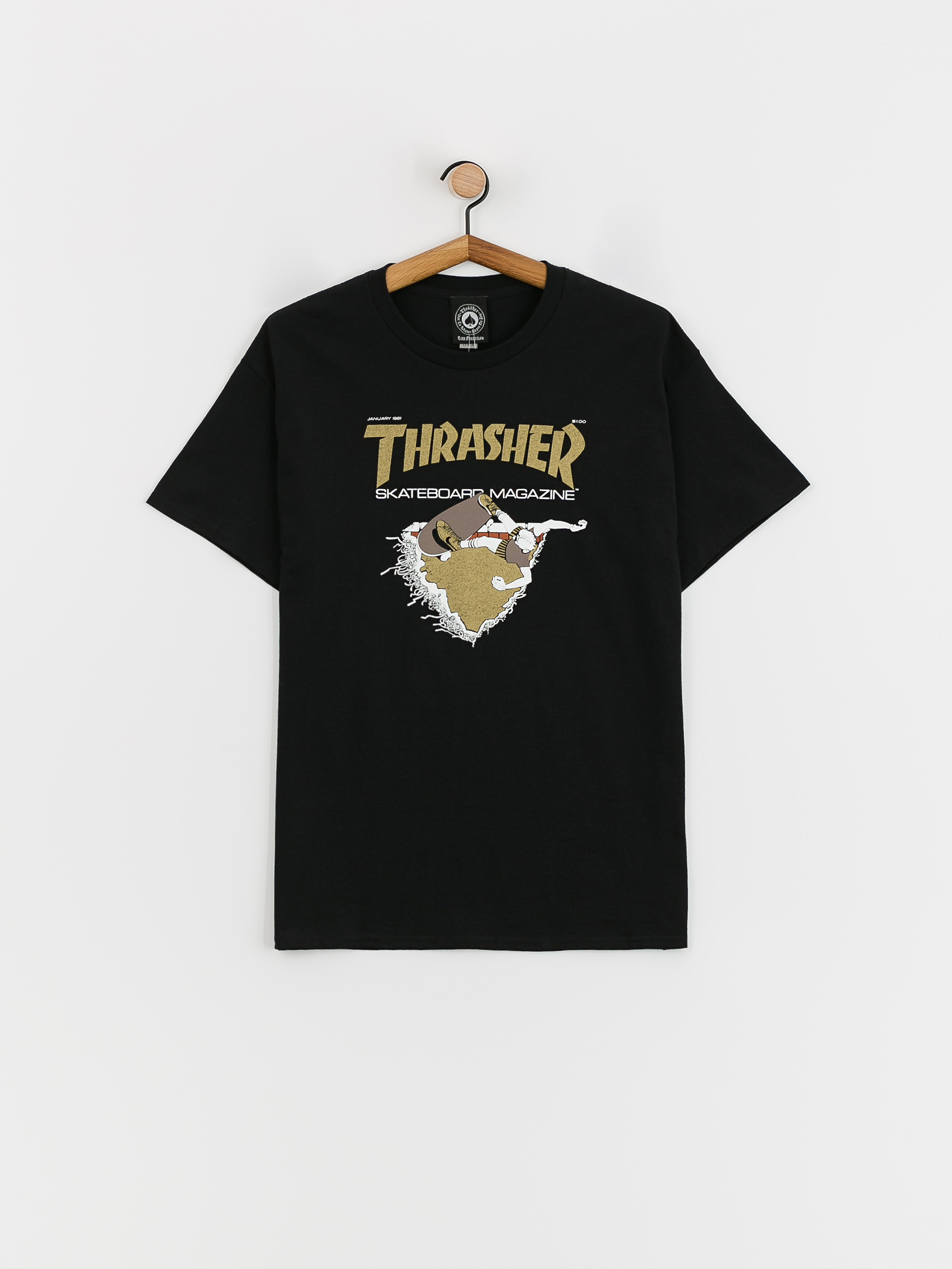 Thrasher First Cover T-Shirt (black/gold)