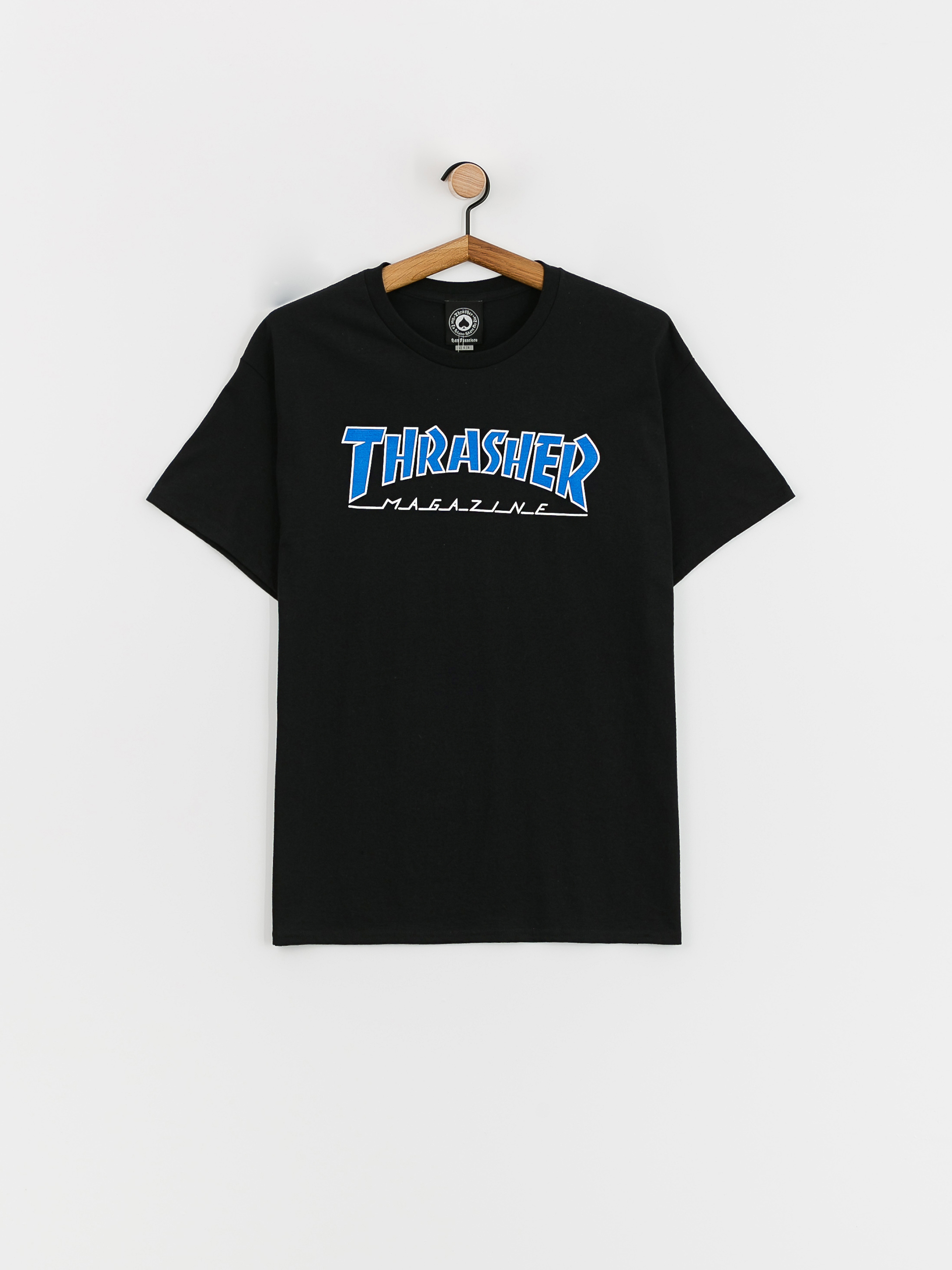 Thrasher Outlined T-shirt (black/blue)