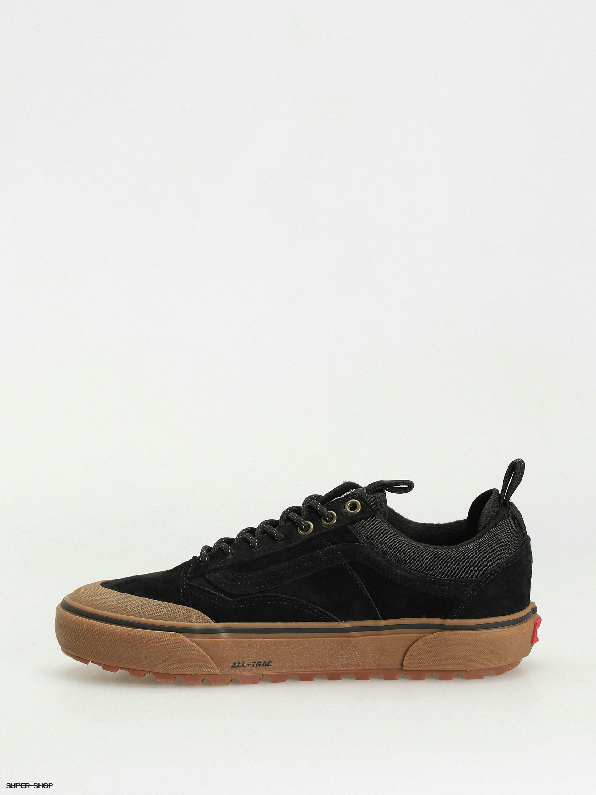 Vans old skool top all black gum sole