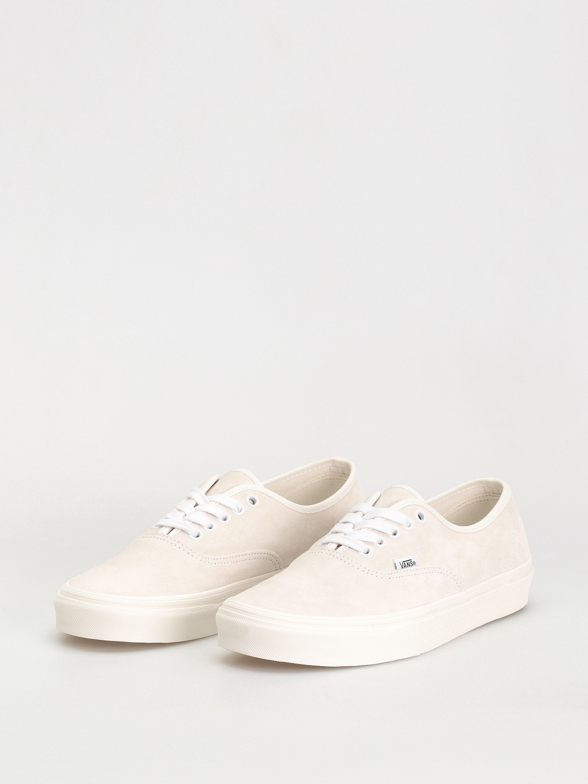 Vans authentic moonbeam & true hot sale white pig suede skate shoes