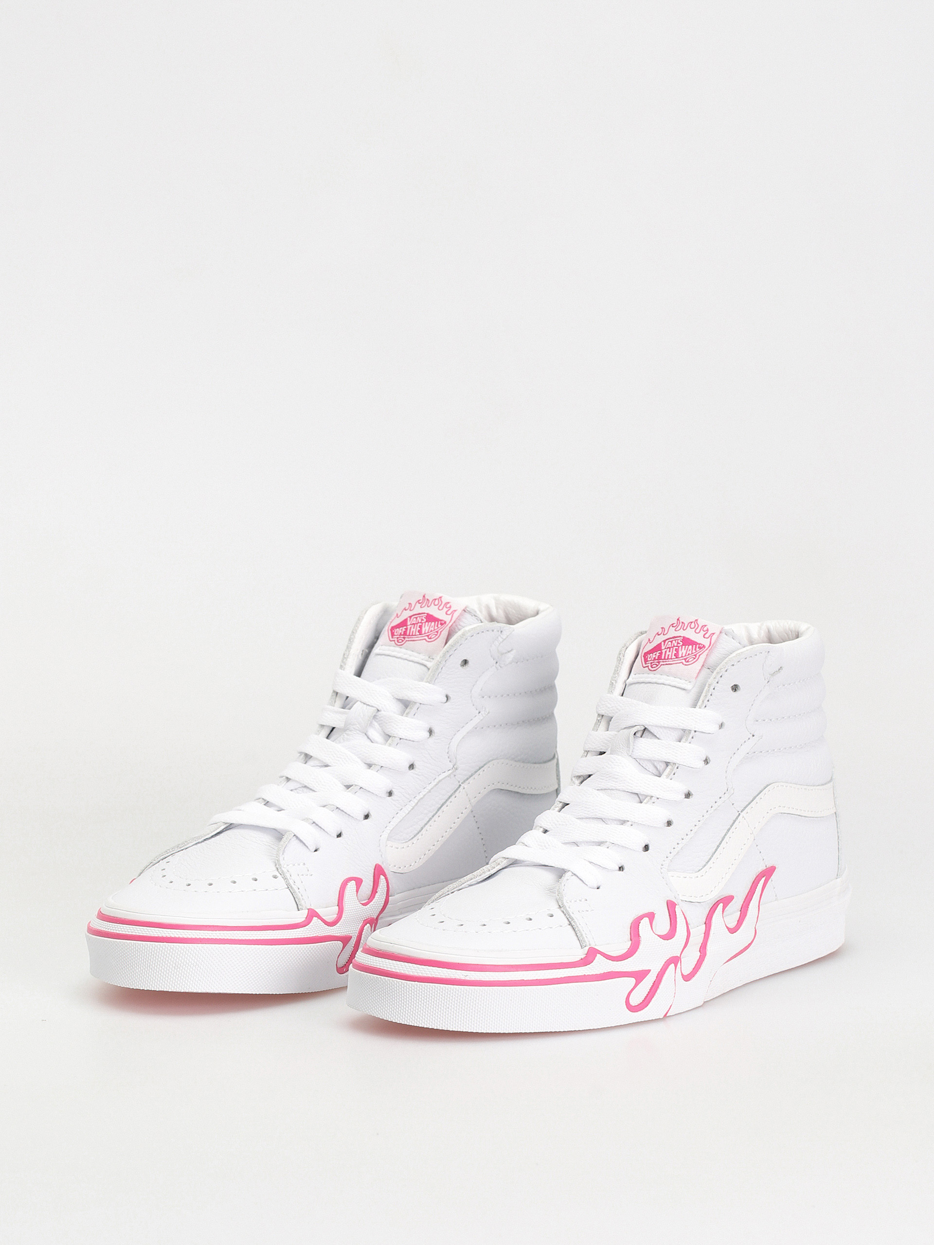 Vans Sk8 Hi Flame Shoes (pop pink glo)