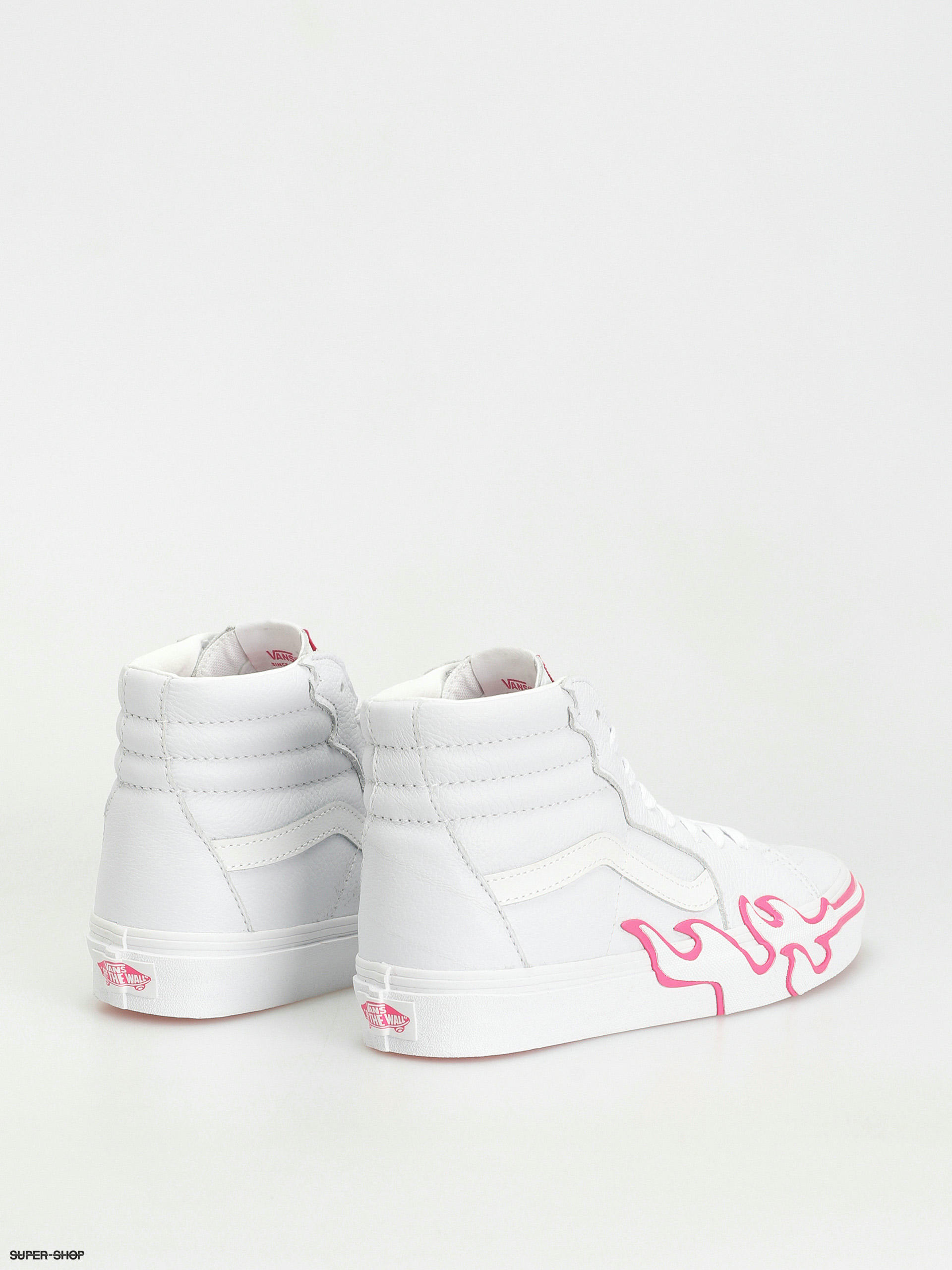 Vans Sk8 Hi Flame Shoes (pop pink glo)