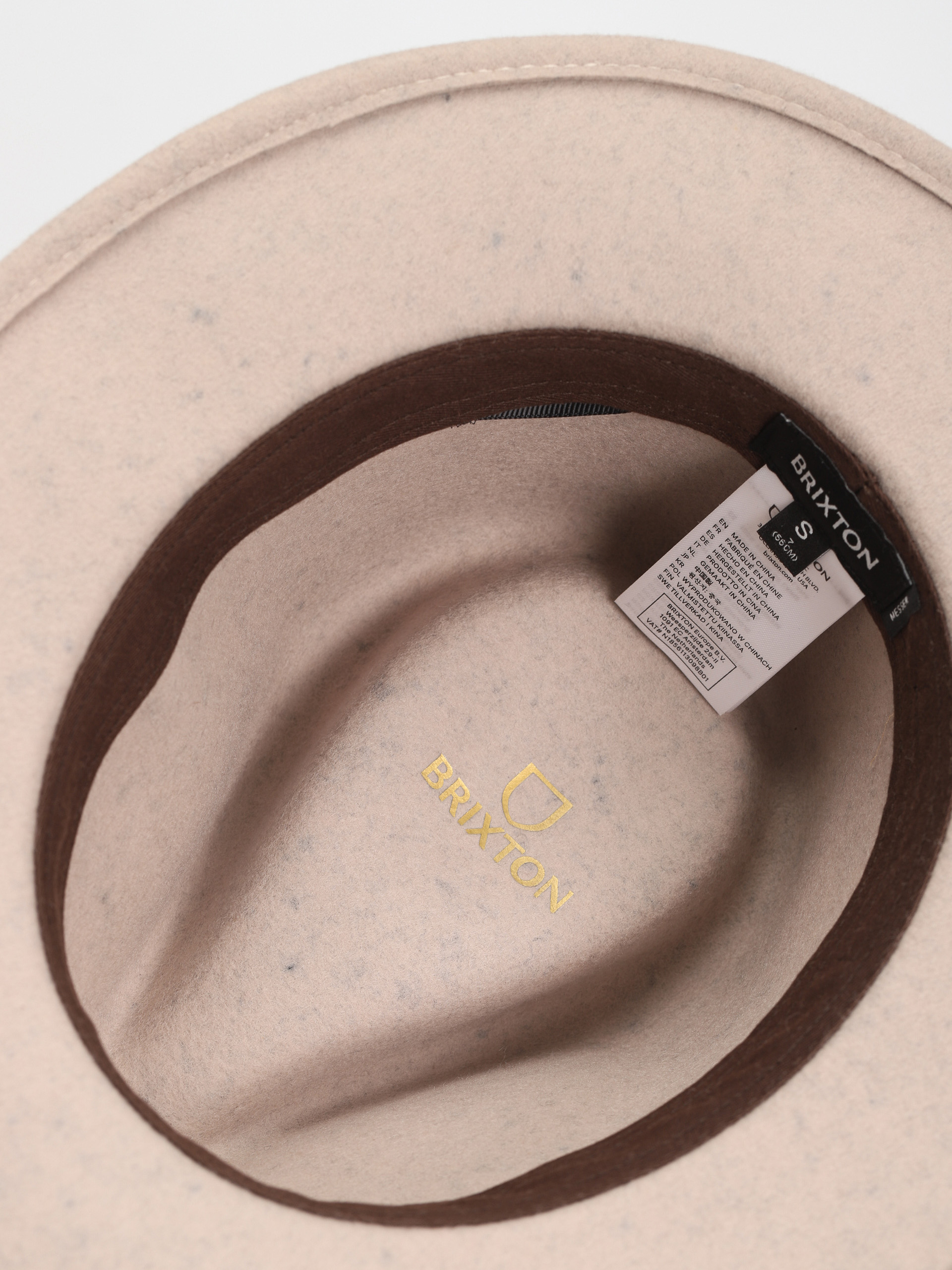 Brixton Messer Packable Fedora Hat (oatmeal)
