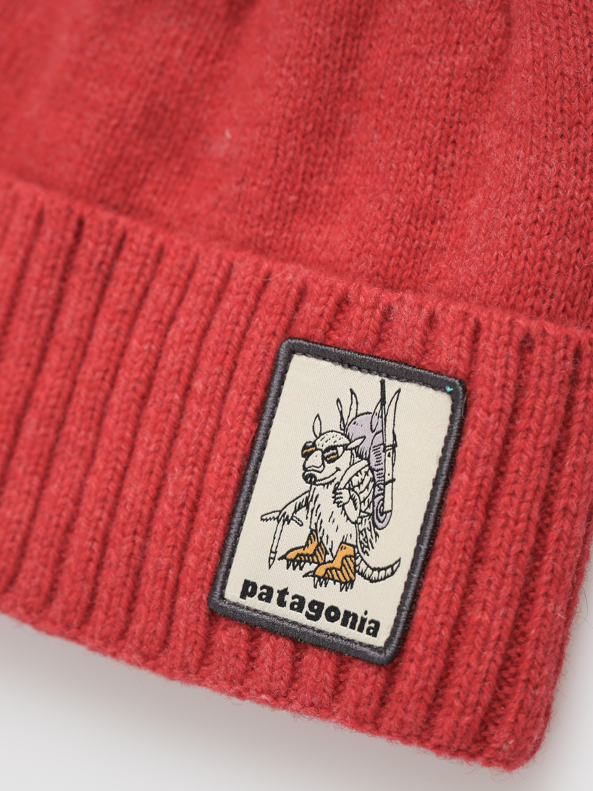 Patagonia Brodeo Beanie (fun hogs armadillo/touring red)