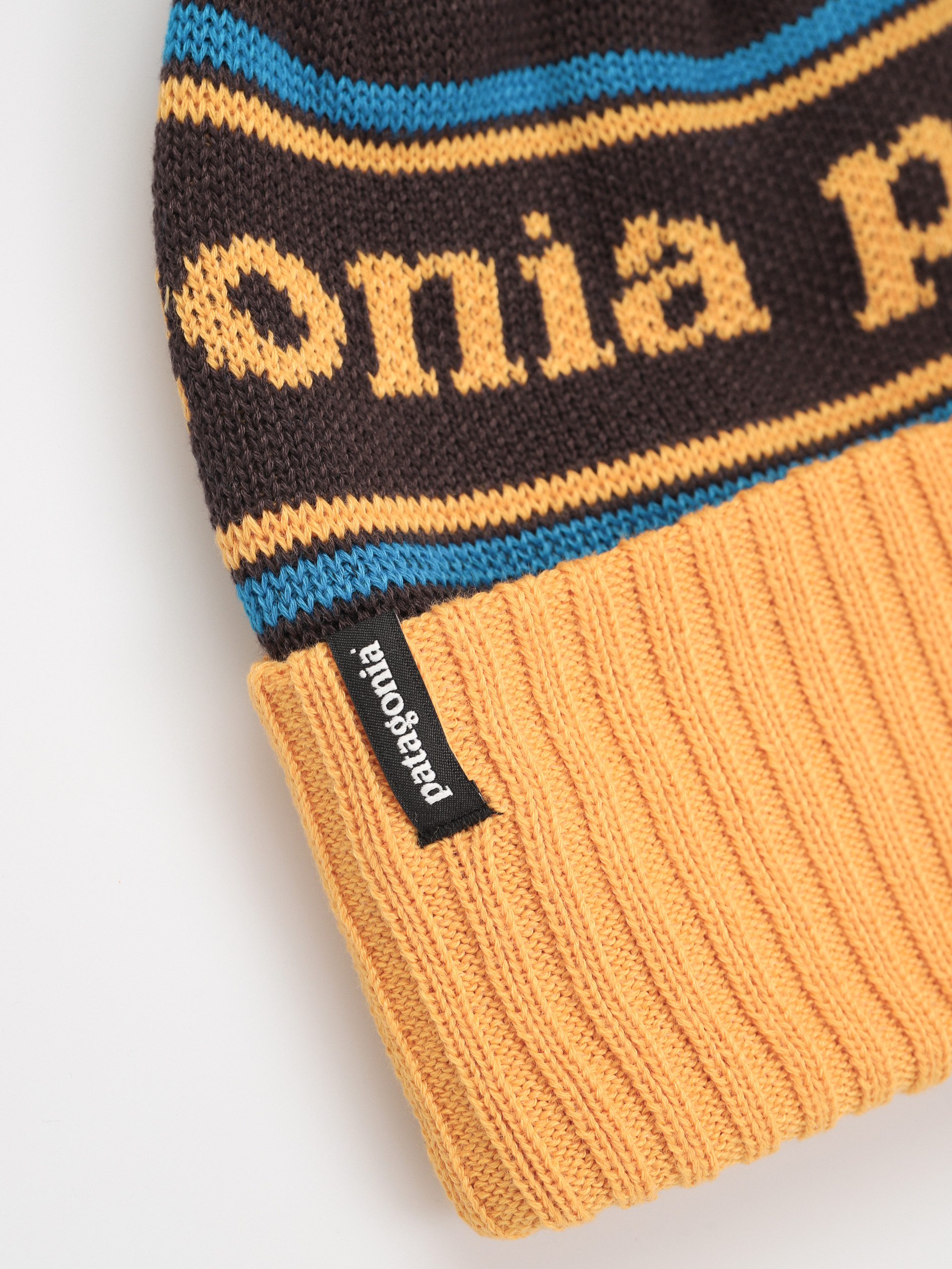 Patagonia Powder Town Beanie (park stripe/dried mango)