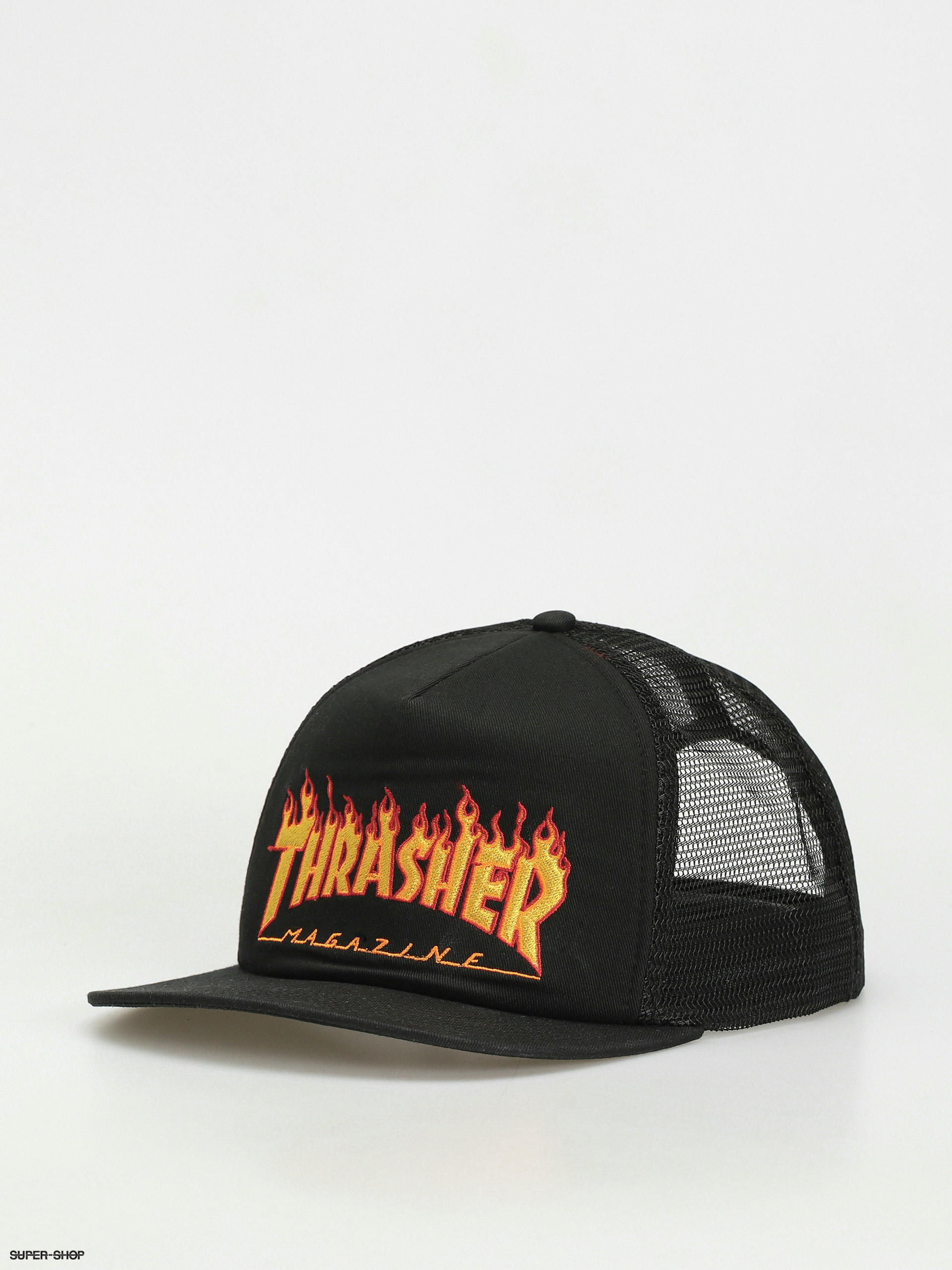 Thrasher Flame Emb Cap (black)