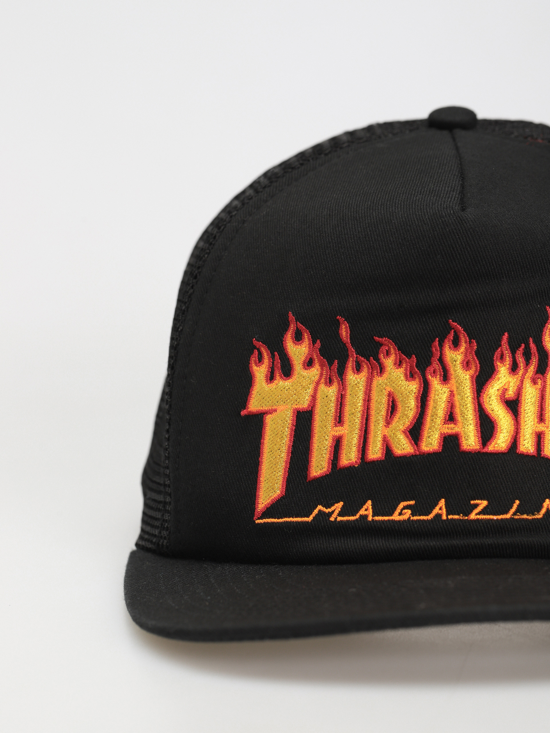 Thrasher Flame Emb Cap (black)
