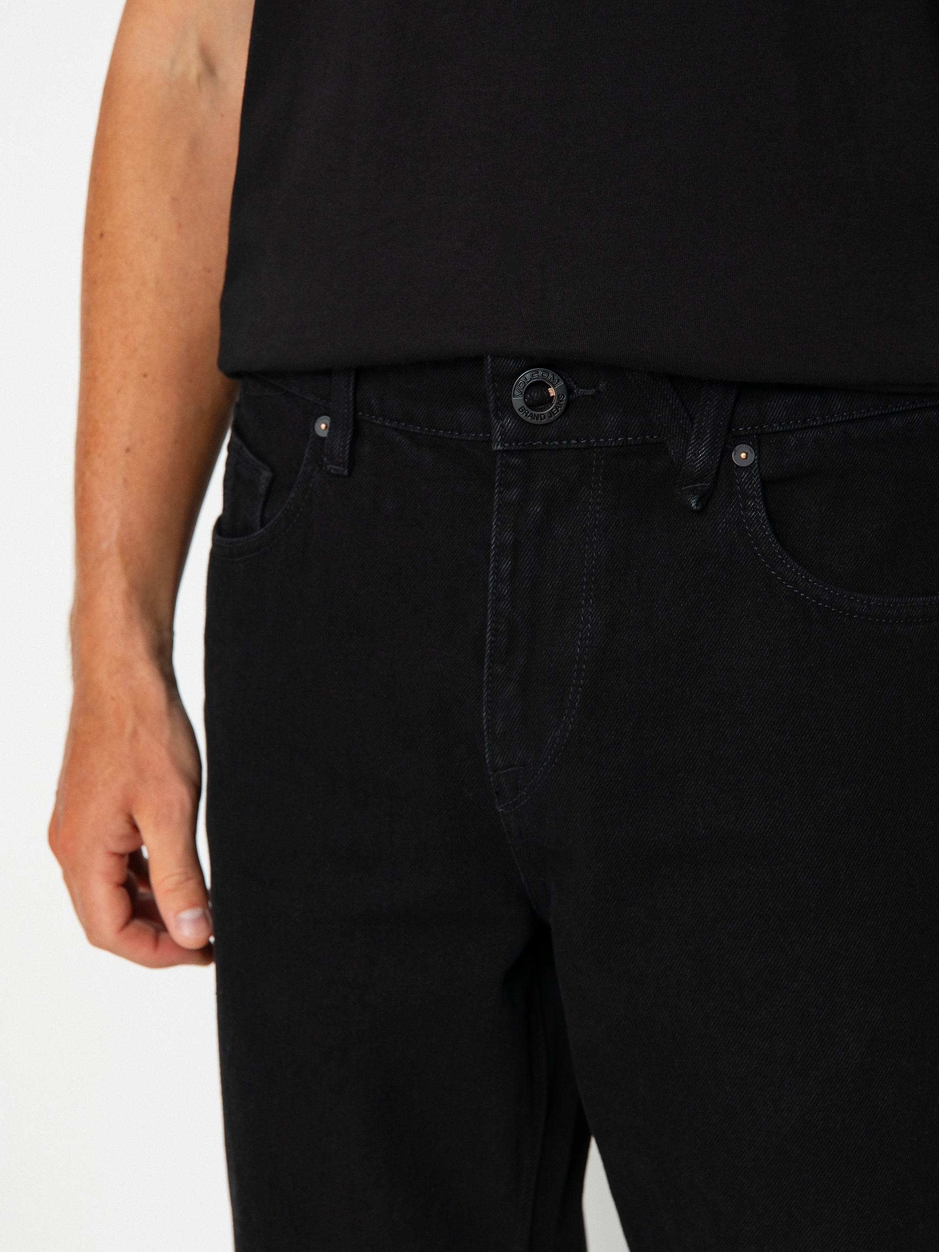 Volcom Modown Tapered Denim Pants (black)