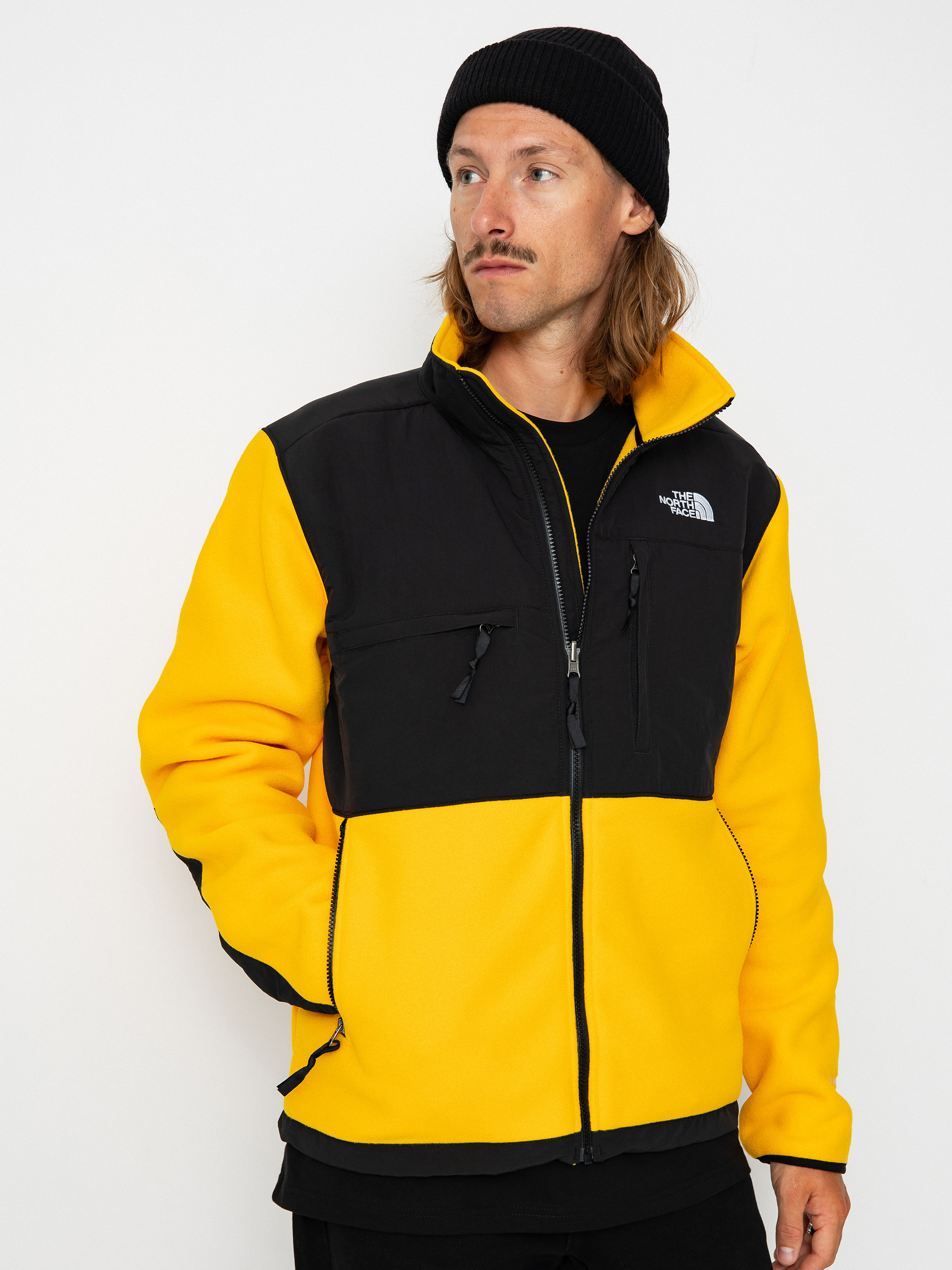 Mens The North Face Denali Fleece (summit gold/tnf black)