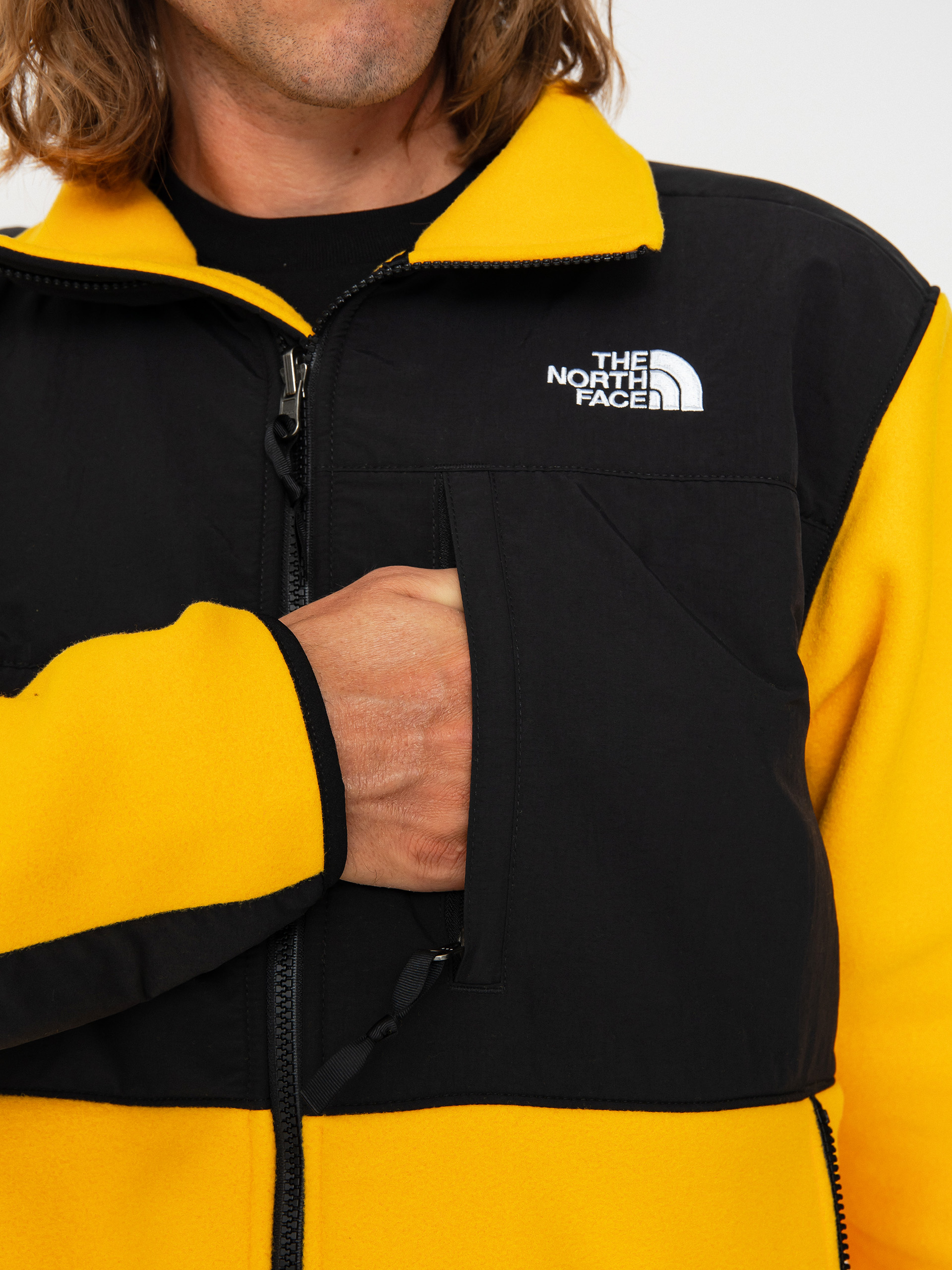 Herren The North Face Denali Fleecejacke (summit gold/tnf black)