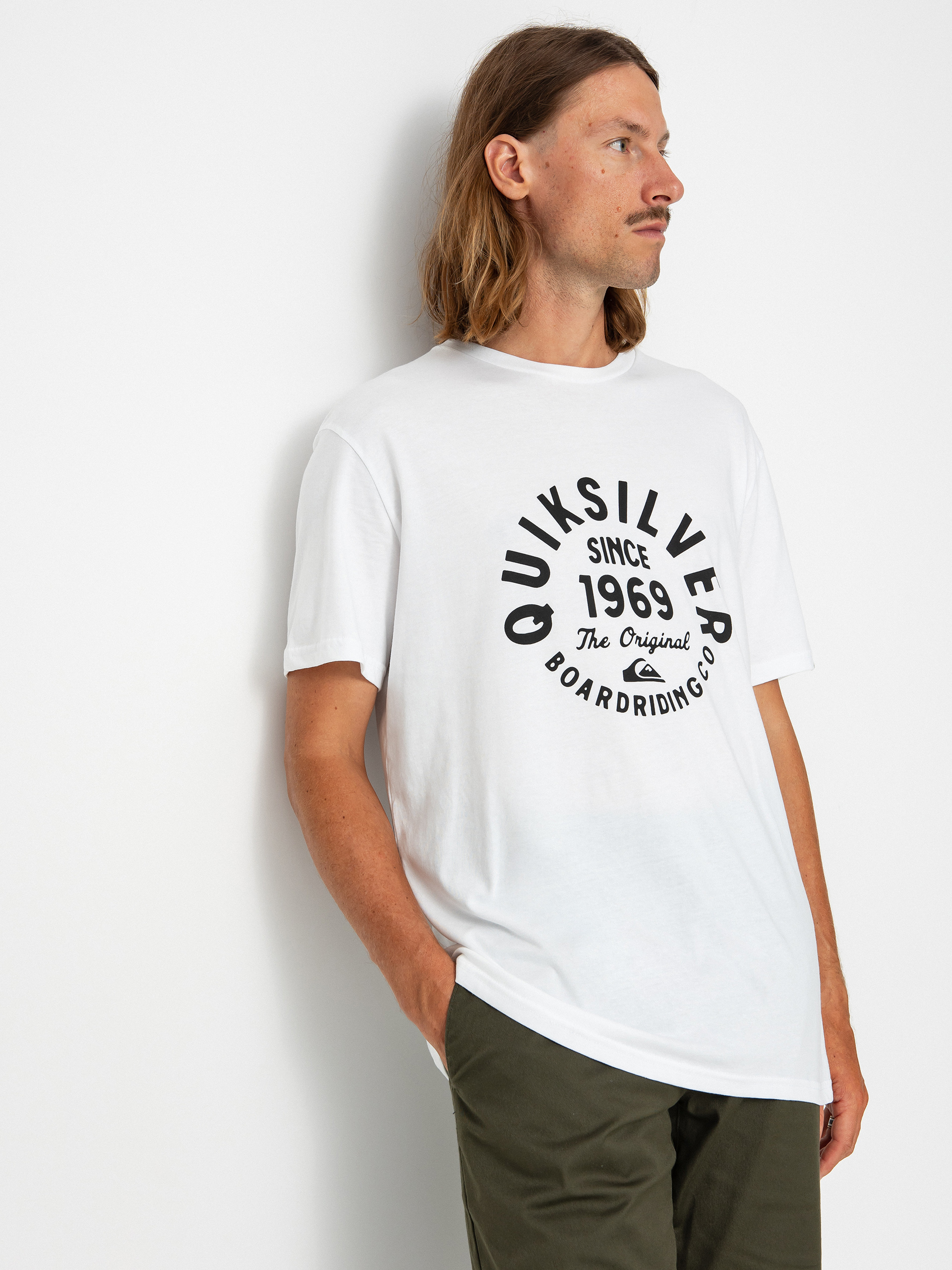 Quiksilver Circled Script Front T-shirt (white)