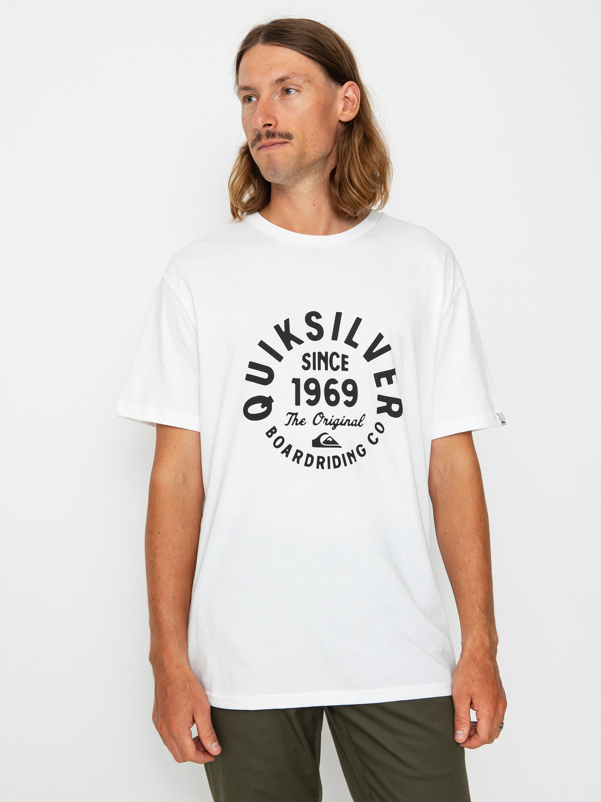 Quiksilver Circled Script Front T-shirt (white)