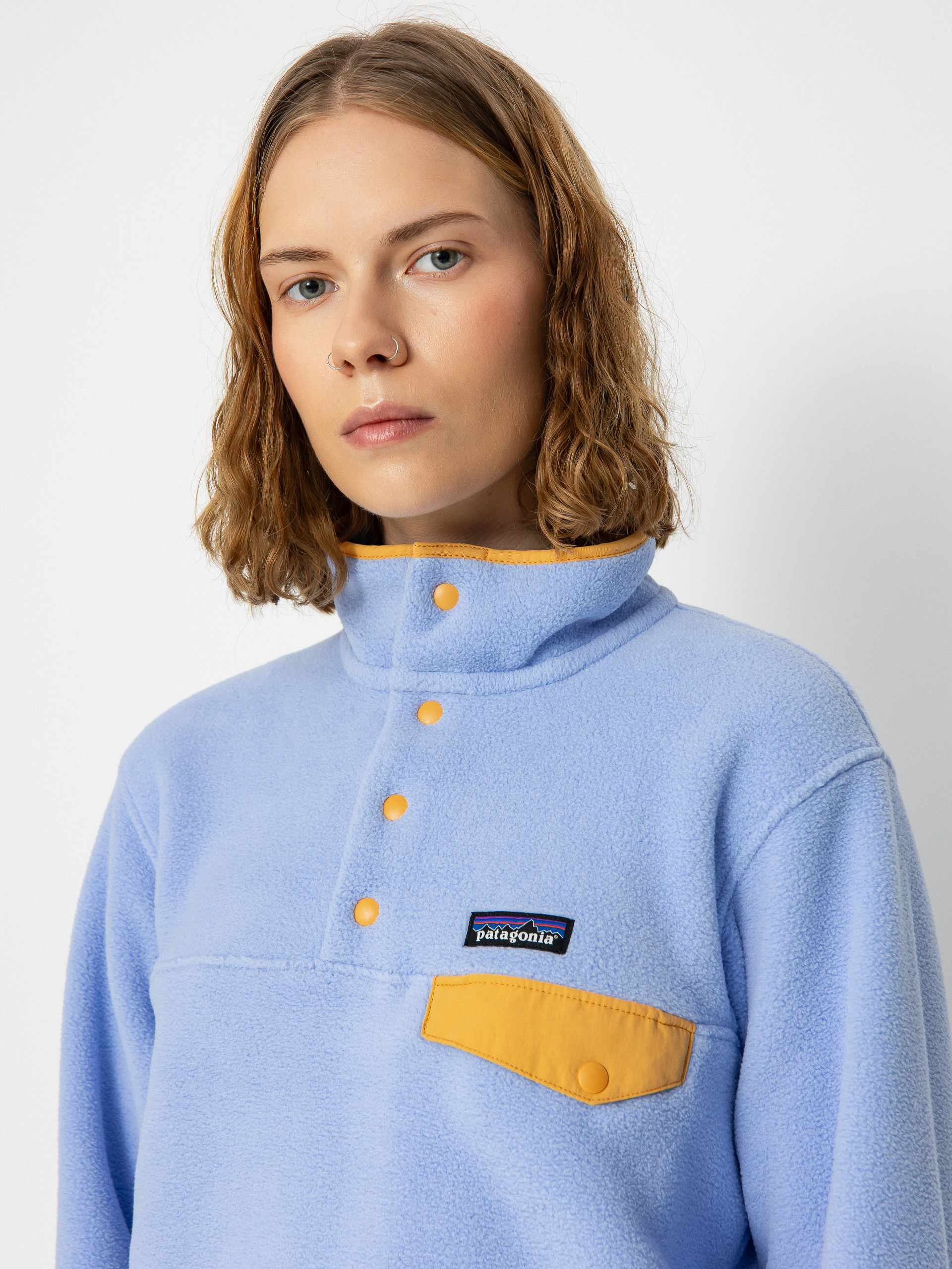 Fleece Quarter Snap: Soft Periwinkle