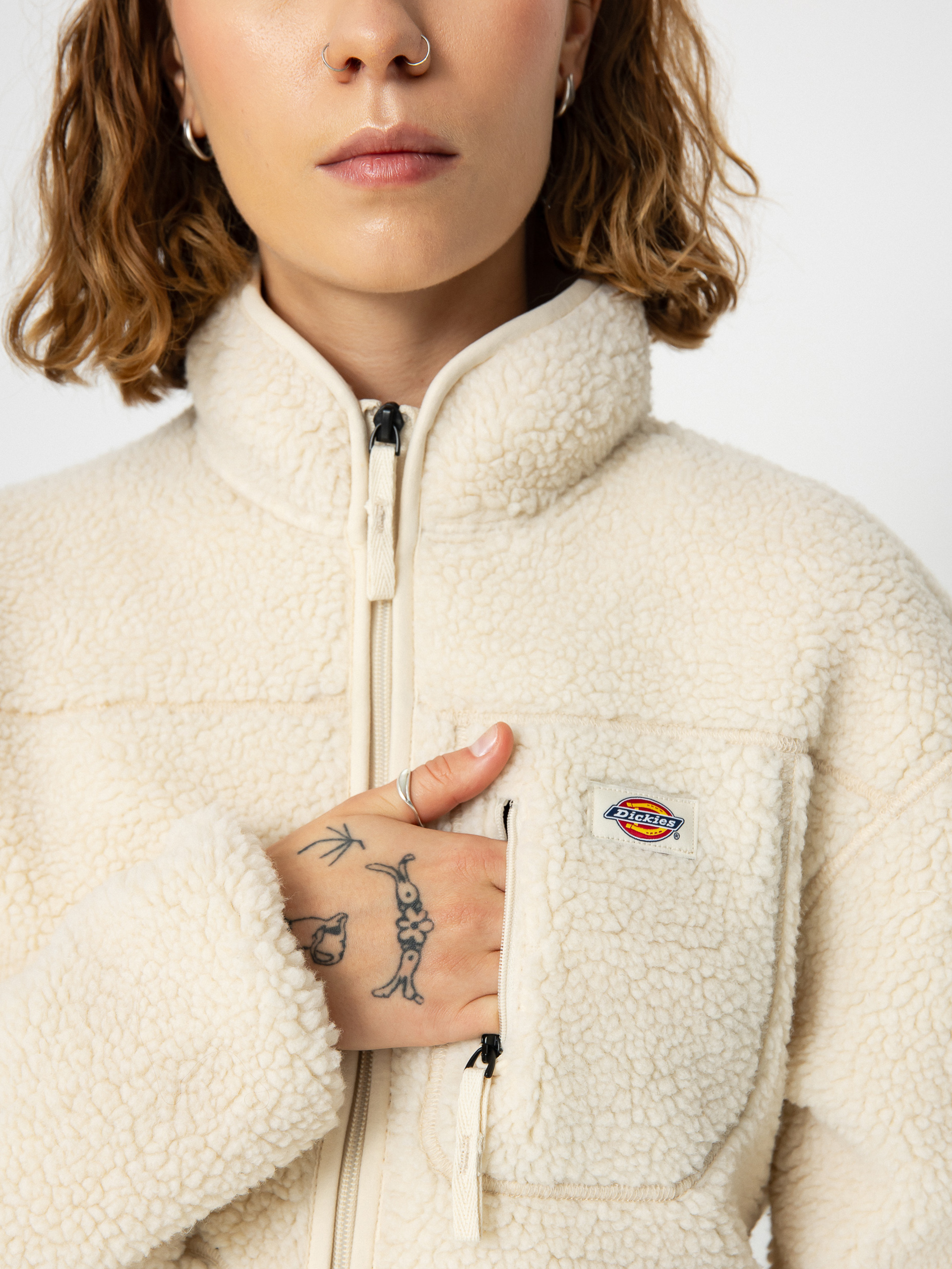 Damen Dickies Mount Hope Fleecejacke (whitecap gray)