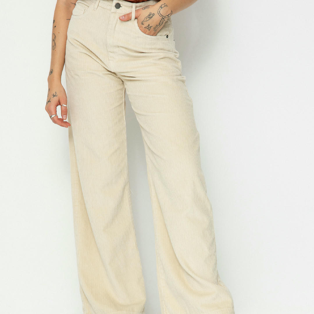 Roxy Lekeitio Break Mid Pants - Tapioca Cream Linen Pants – Sand Surf Co.