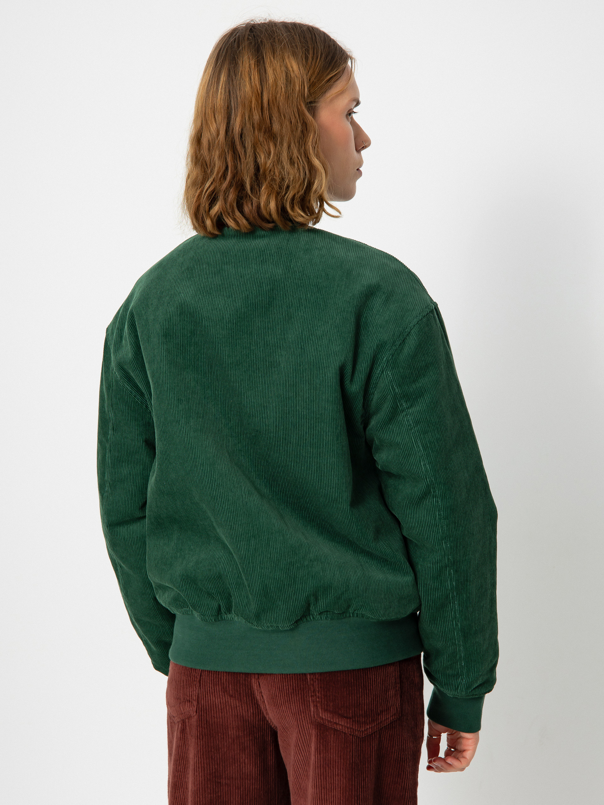 Brixton Utopia Reversible Bomber Jacket Wmn - green, orange (pine