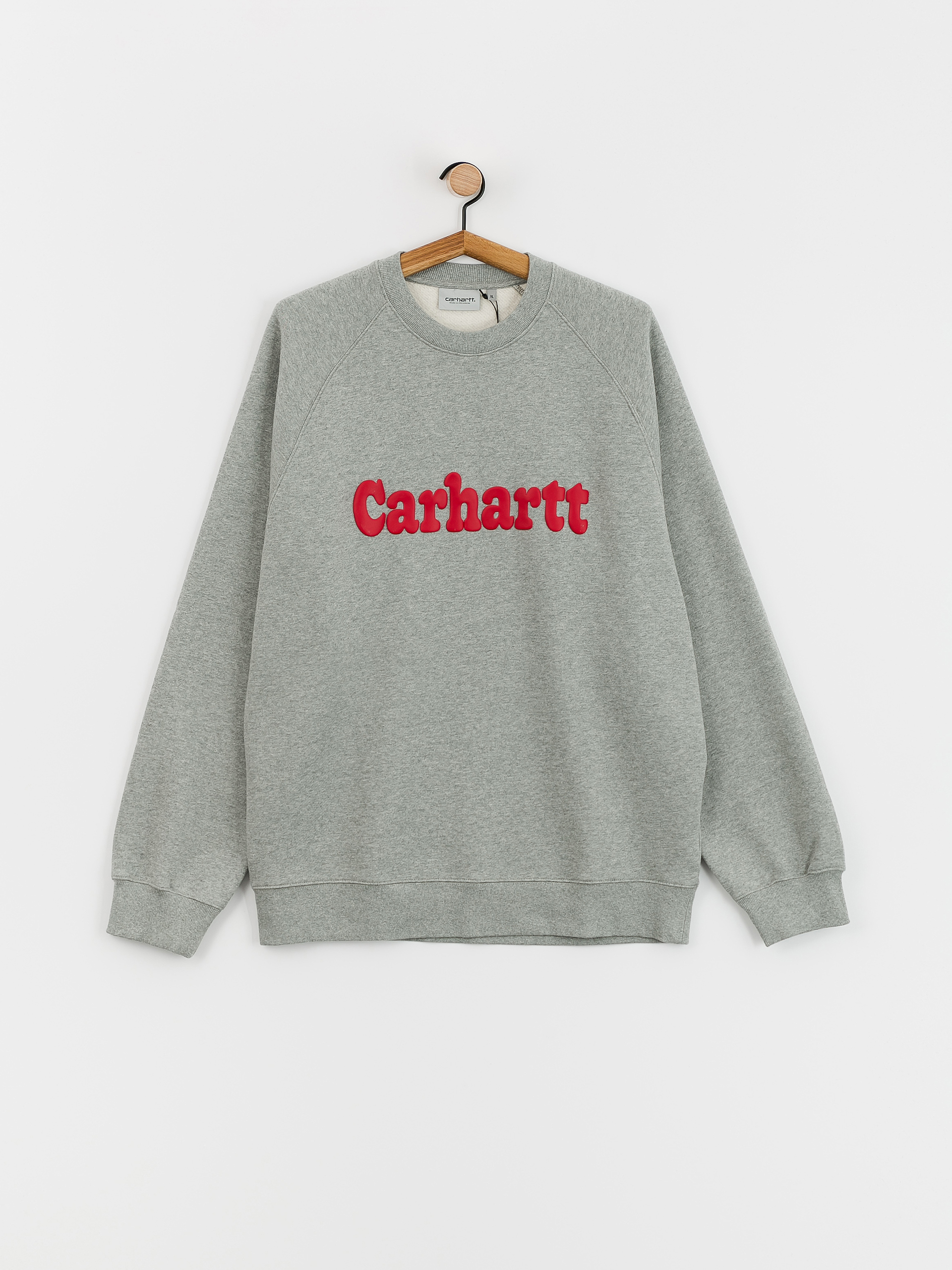 Carhartt WIP Bubbles Sweatshirt (grey heather/cherry)