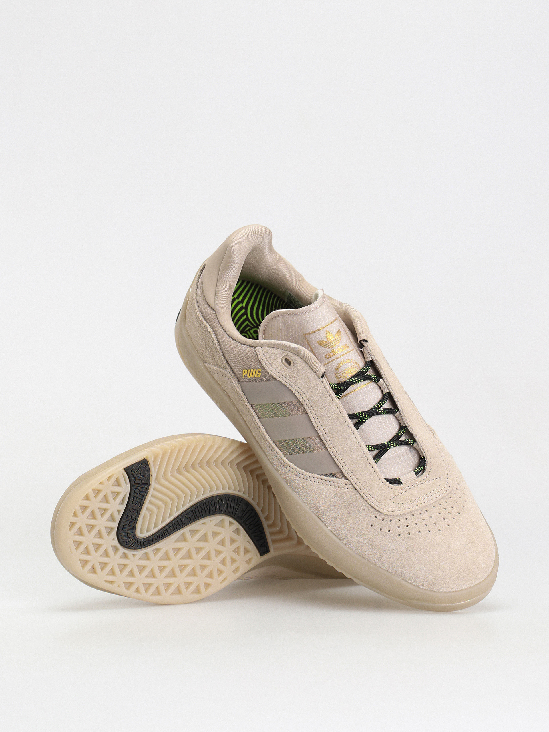 adidas gazelle silver green womens Adidas Skateboarding Puig Samba Shoe - Silver/Black main image 0