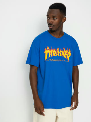 Thrasher Flame Logo T-shirt (royal blue)